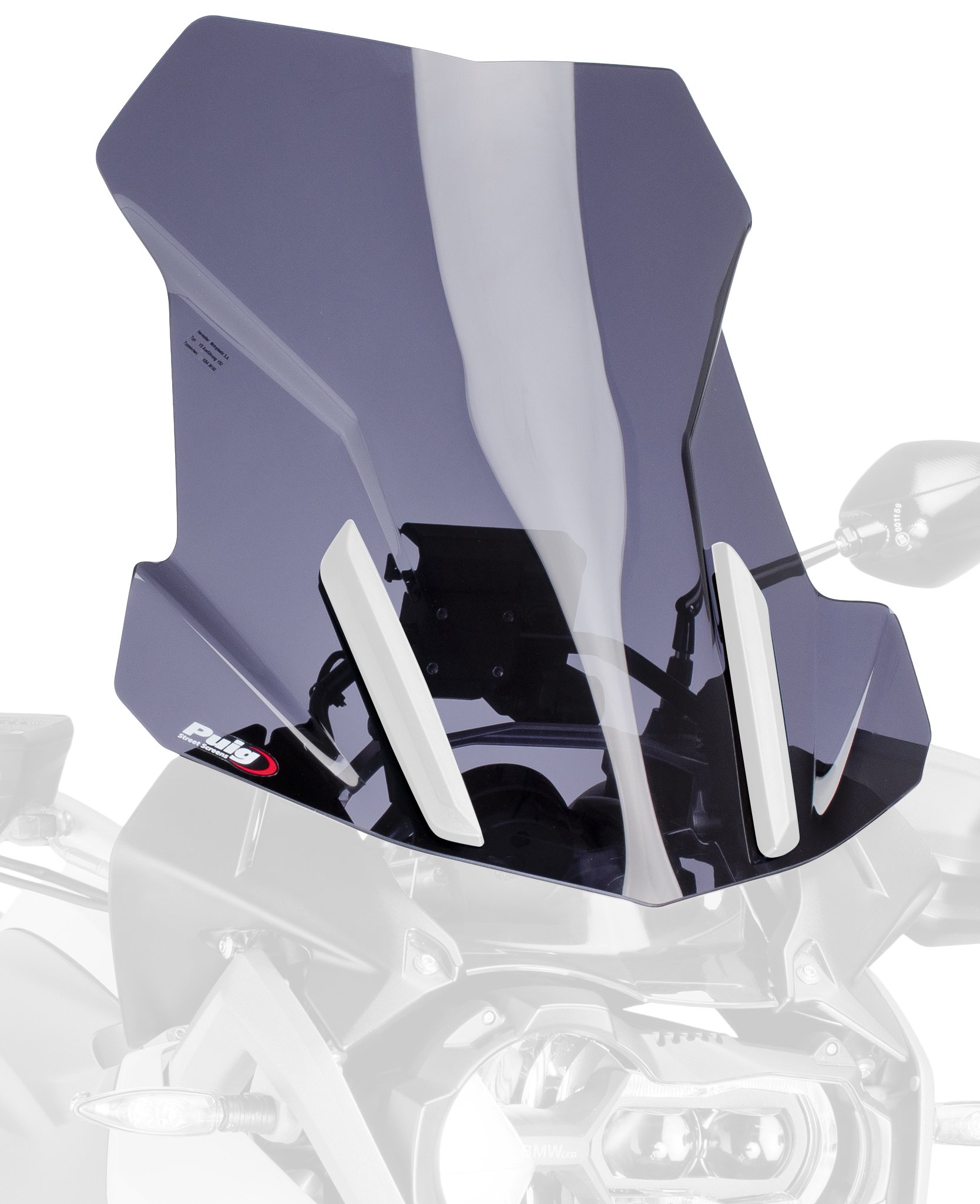 Puig 6486F Dark Smoke Motorcycle Windshield - Universal Fit for Touring Bikes, Reduces Wind Noise & Fatigue (Perfect for Long Rides & Highway Cruising)