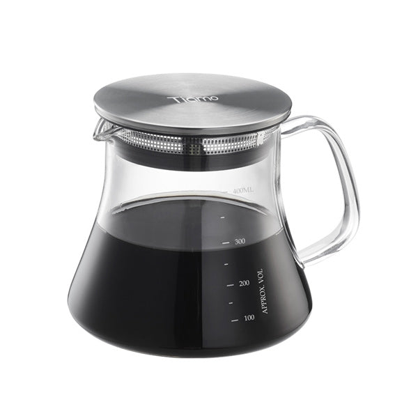 Tiamo Clear Glass Range Server - Premium Heat-Resistant Glass Pitcher for Coffee, Tea & Beverages - Perfect for Home, Office & Restaurant Use