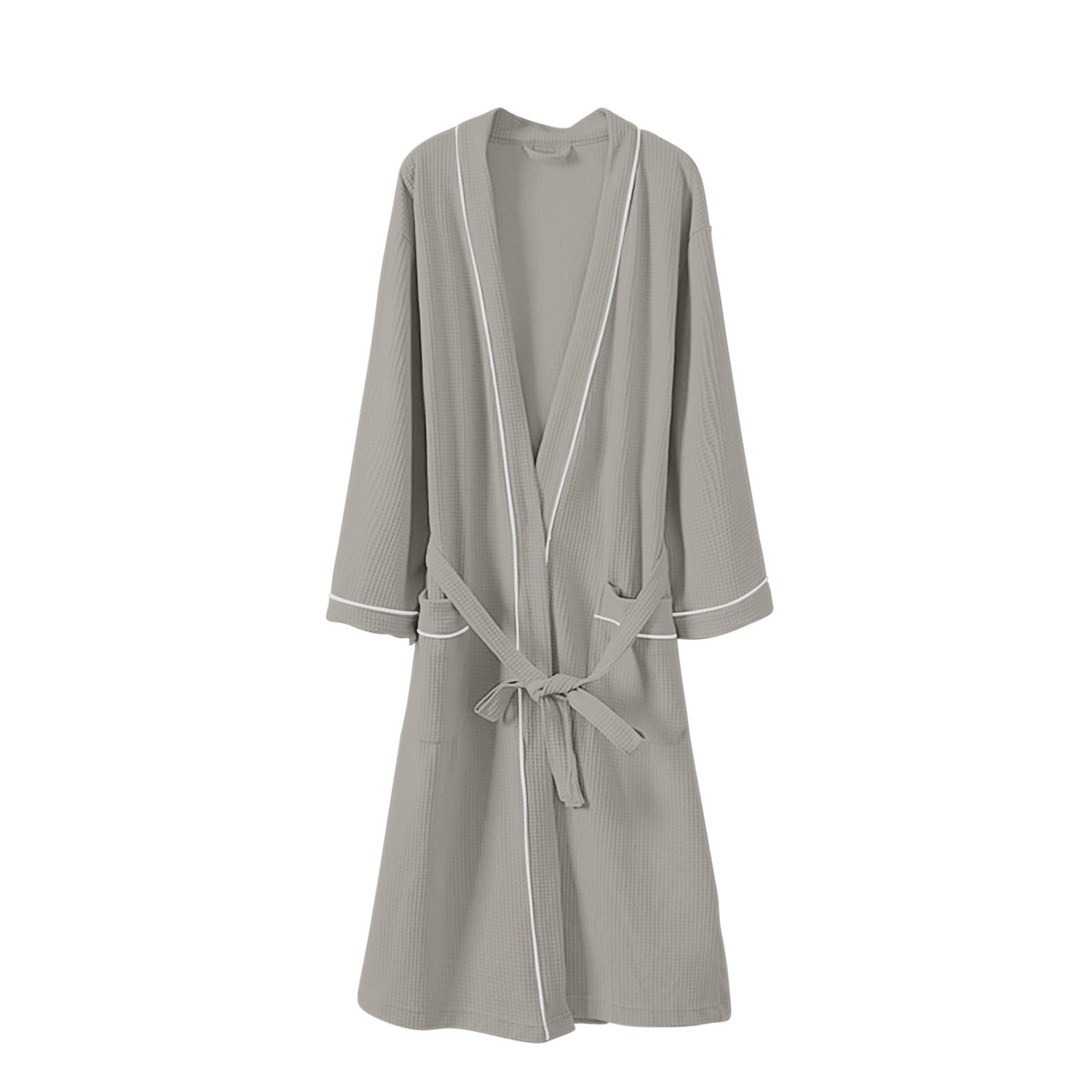 Women's Soft Knit Waffle Bathrobe - Knee Length Terry Cloth Robe with Long Sleeves | Cozy After Shower, Spa & Lounge Wear for Relaxation at Home