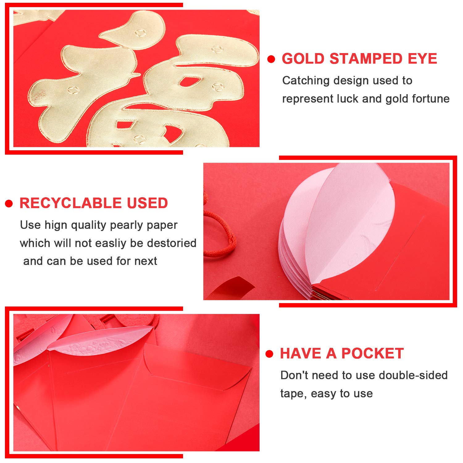 36 Pieces Chinese New Year Red Envelopes - Large 2025 Lunar New Year Hong Bao Packets, Lucky Money Envelopes for Spring Festival, Wedding Favors (Rainbow Style) | Perfect for Gifting, Celebrations & Chinese Traditions