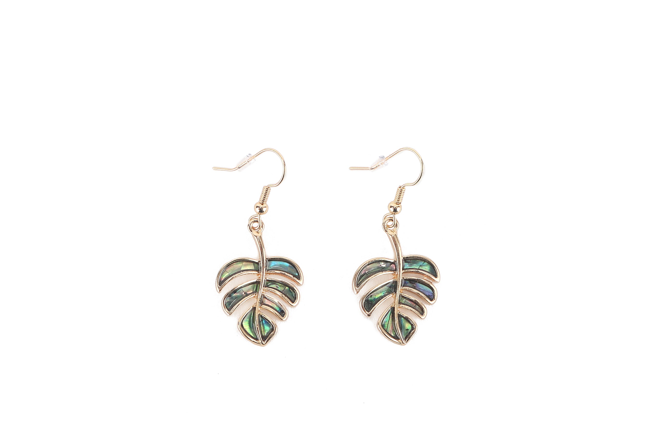 Makamae Monstera Leaf Gold Earrings for Women - Trendy Boho Jewelry for Everyday Wear & Special Occasions