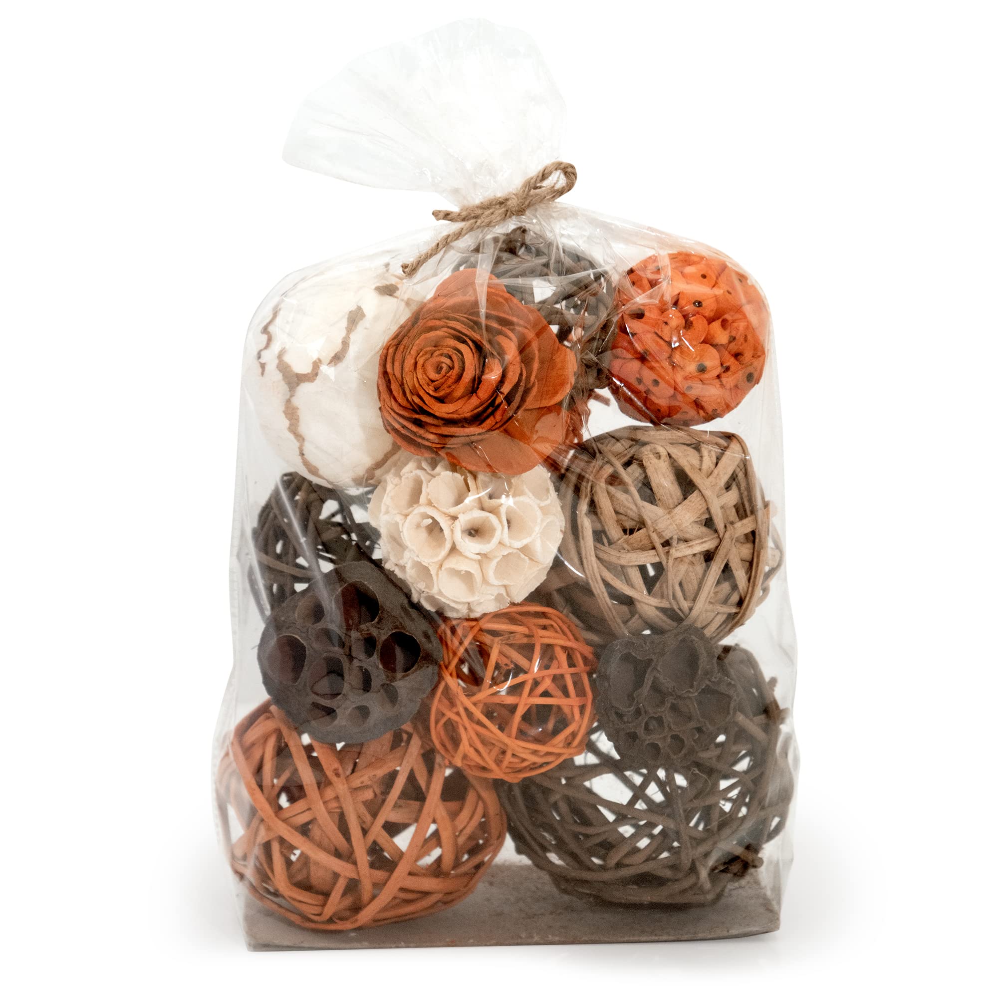 ANDALUCA Large Decorative Vase Filler Balls - 200pcs Sunset Orange Glass Orbs for Centerpieces, Wedding Decor, Tabletop Displays, Home & Event Styling