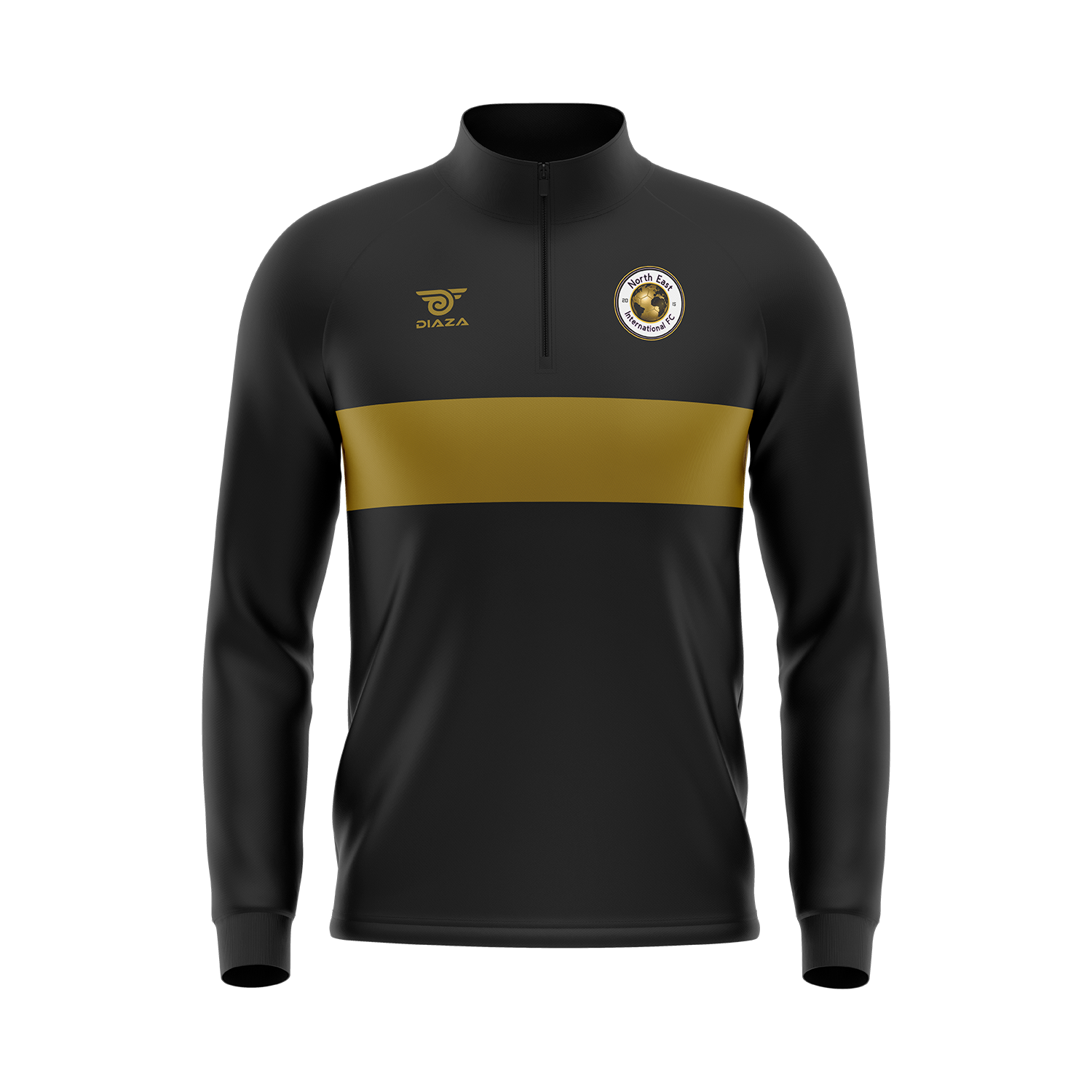 NEI FC Tracksuit Gold and Black - Men's Athletic Soccer Jogging Suit for Training, Gym & Streetwear Fashion
