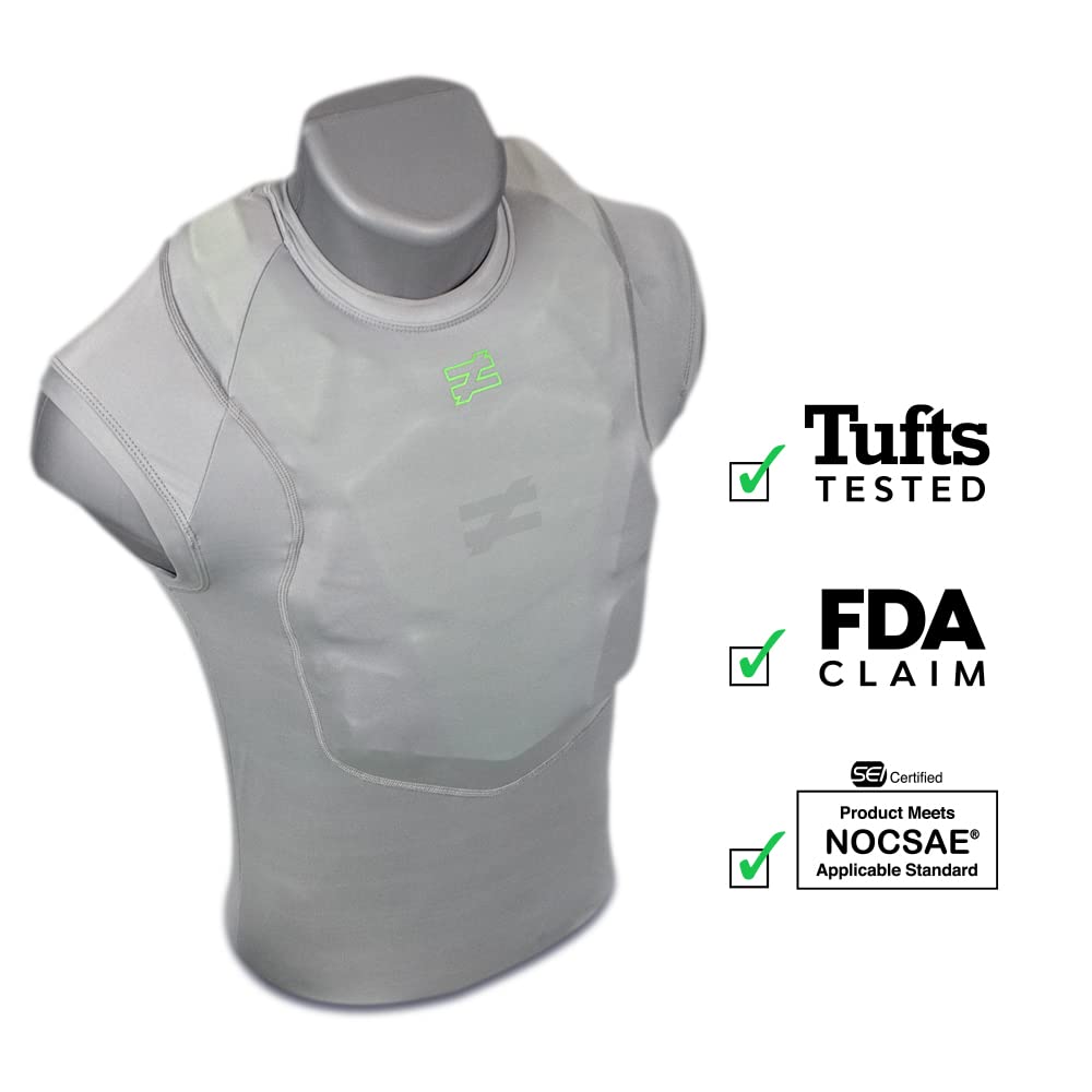 Unequal CC Hart Pulse Shoulder Pad Compression Shirt - Football & Lacrosse Protective Gear for Athletes - Ideal for Training, Games & Contact Sports