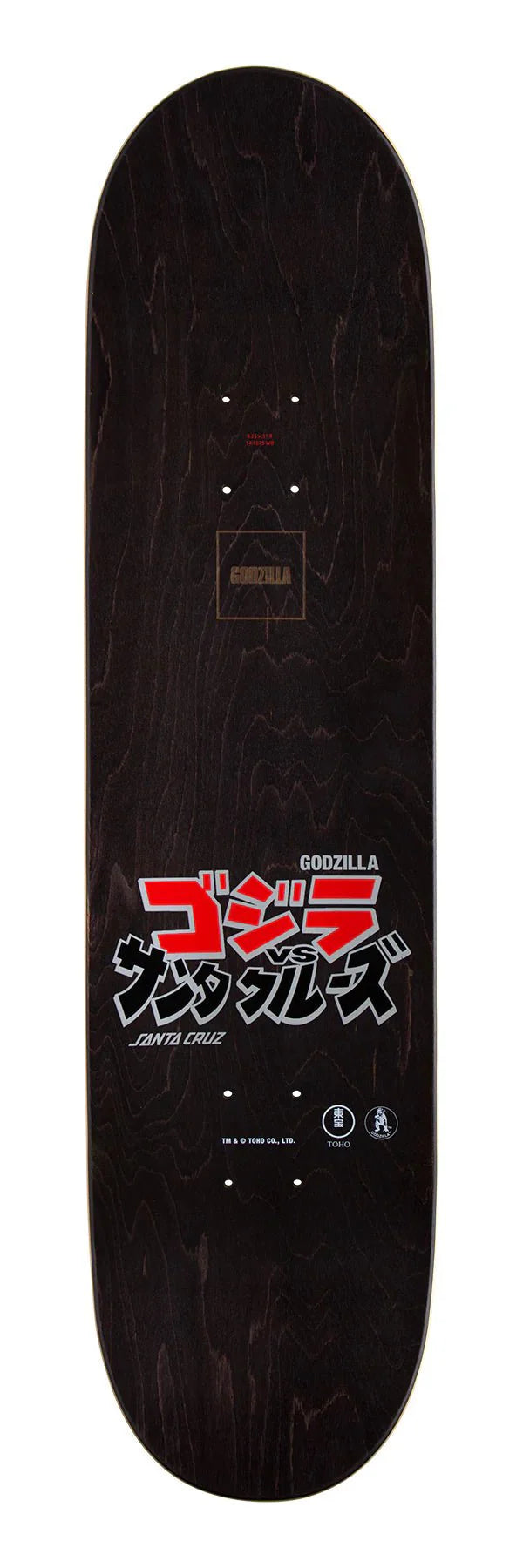 Santa Cruz Godzilla O'Brien Reaper Skateboard Deck 8.25 Inch - Perfect for Street Skating, Park Tricks & Skateboard Enthusiasts
