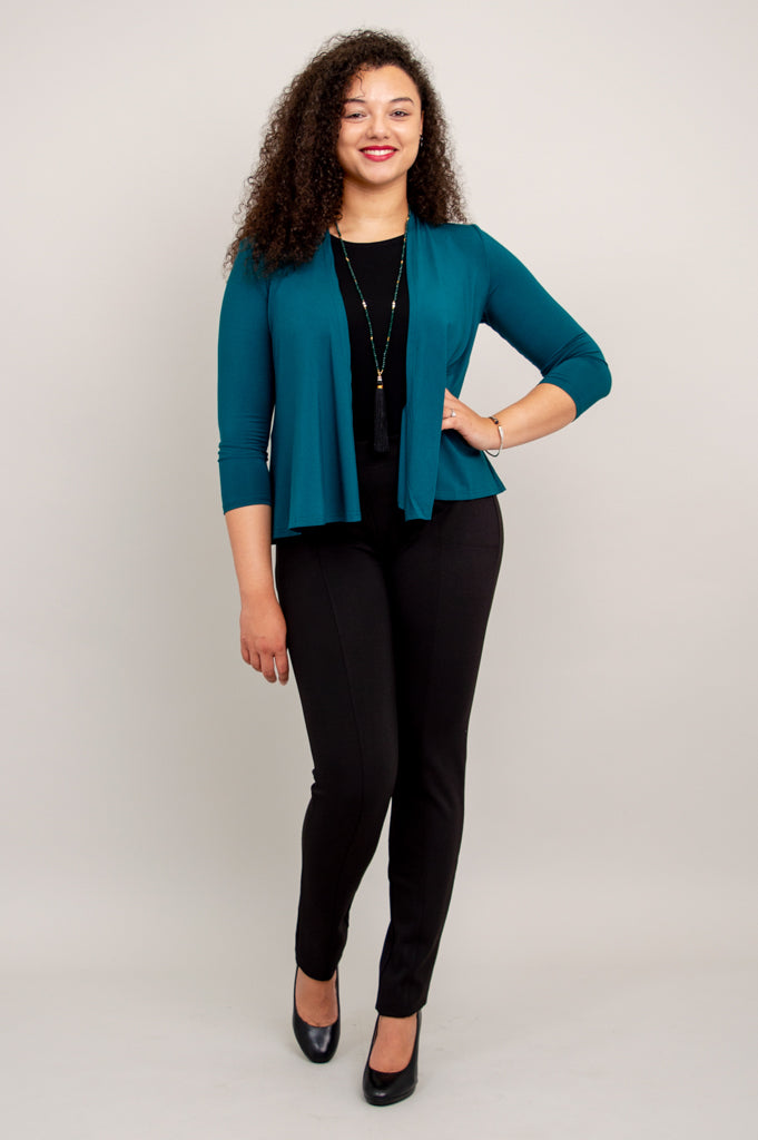 Kathy Jacket - Eco-Friendly Teal Bamboo Jacket for Women | Lightweight & Breathable | Perfect for Outdoor Activities & Casual Wear