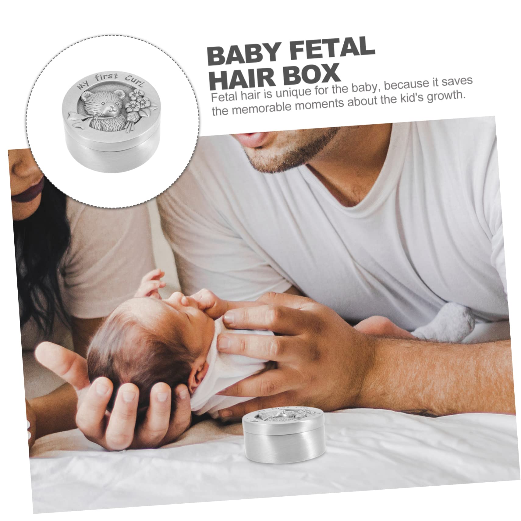 BIUDECO Baby Keepsake Box - Stainless Steel First Tooth & Hair Memory Box for Newborns, Perfect for 1st Birthday Gifts & Milestone Keepsakes