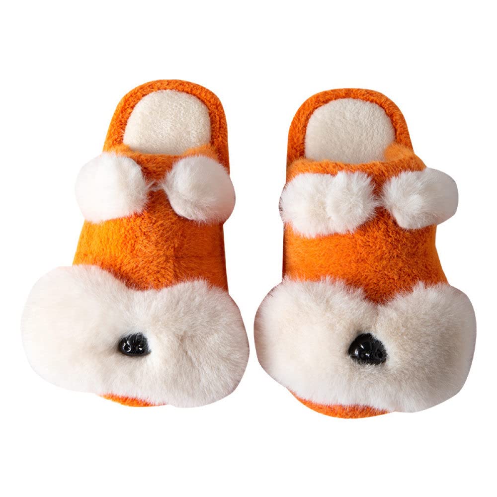 Thick Plush Cartoon Schnauzer House Slippers for Women & Men - Warm Non-Slip Indoor Slippers with Thick Cotton Sole - Perfect for Home, Winter Wear, and Christmas Gifts for Couples