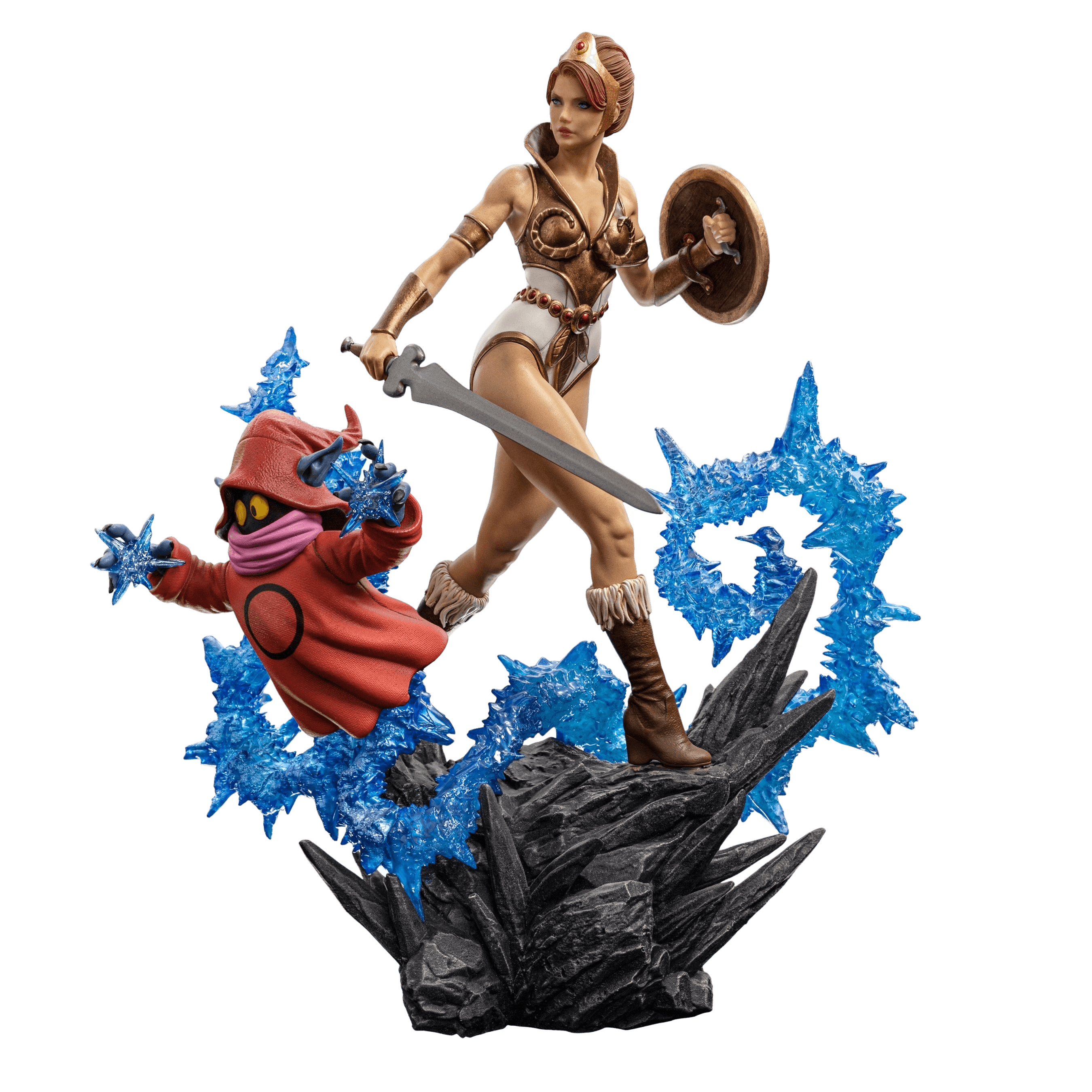 Iron Studios Masters of the Universe Teela & Orko Deluxe BDS Art Scale 1/10 Statue - Collectible Action Figure for Display & Home Decor