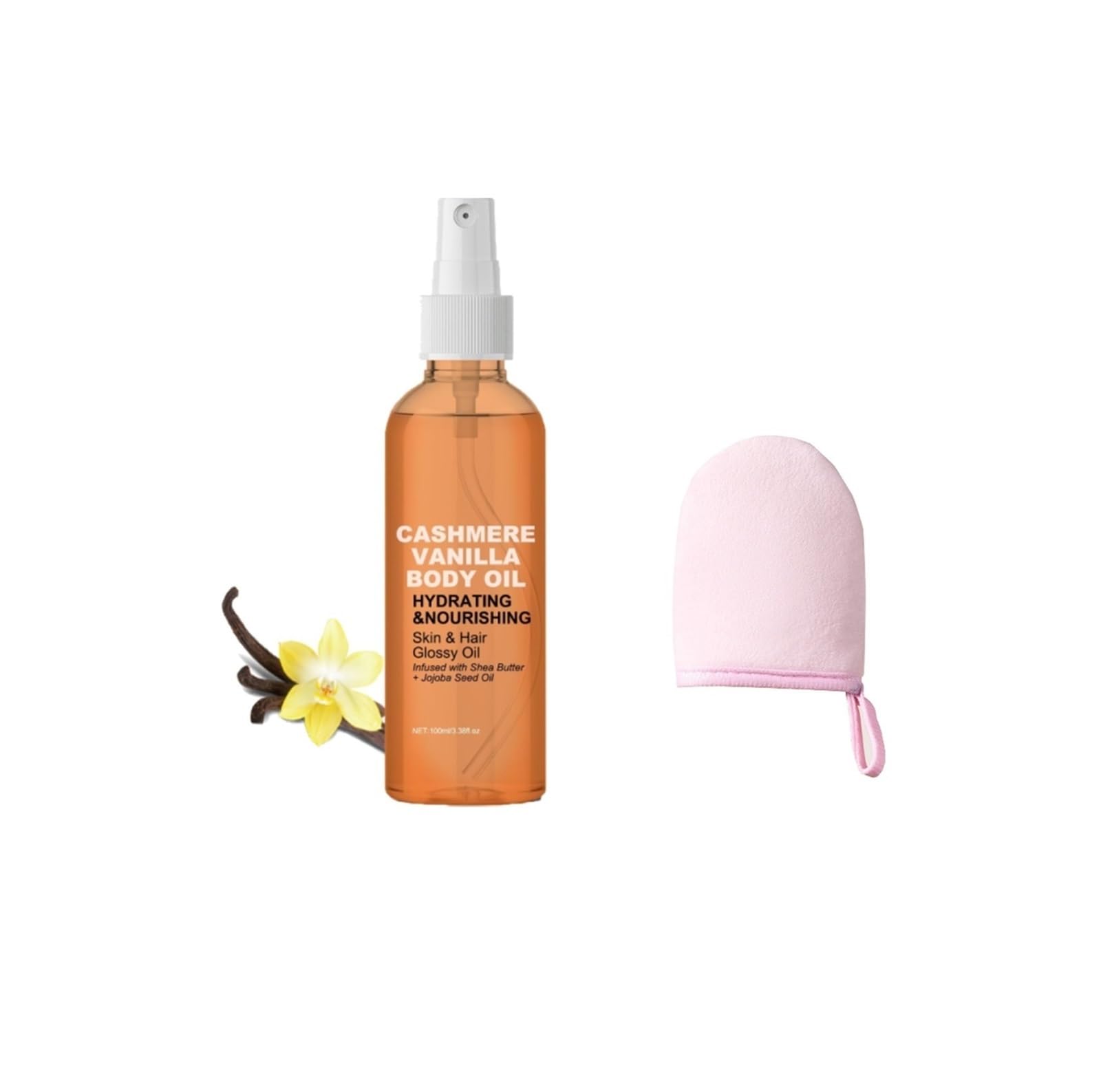 Premium French Vanilla Cashmere Body & Hair Oil - Hydrating, Firming & Nourishing for Skin & Hair Care - Perfect for Spa, Massage & Daily Moisturizing (1pc)