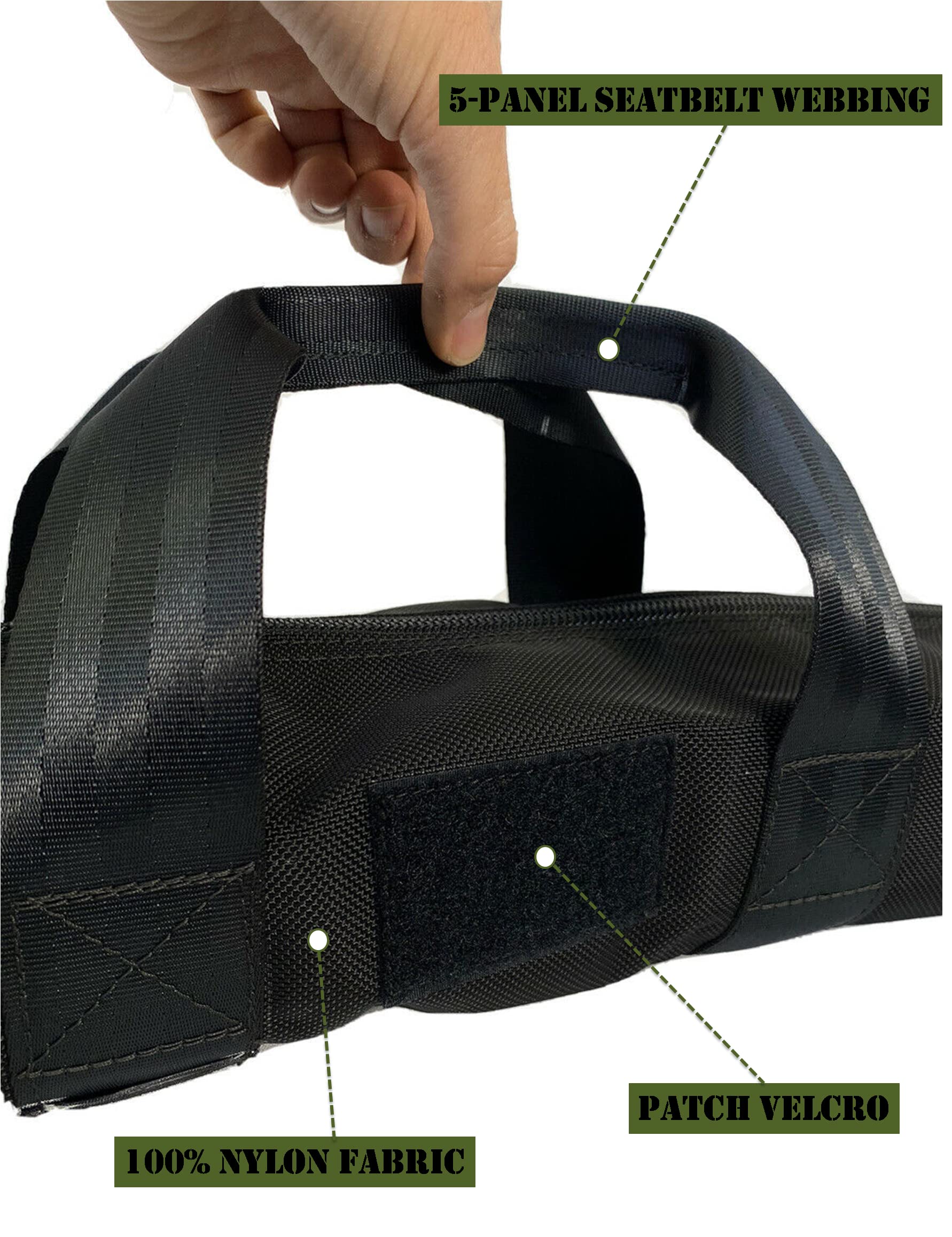 Premium USA-Made Barbell Carry Storage Bag - Heavy Duty Gym Equipment Organizer for Weightlifting, CrossFit & Home Workouts