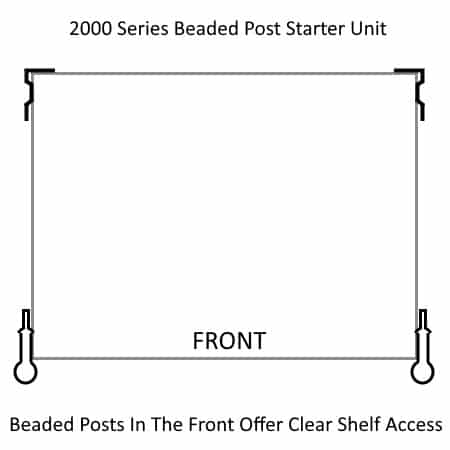 2000 Series Open Steel Shelving Unit - Heavy Duty Beaded Post Design with 5 Adjustable Shelves for Garage, Warehouse & Retail Storage Organization