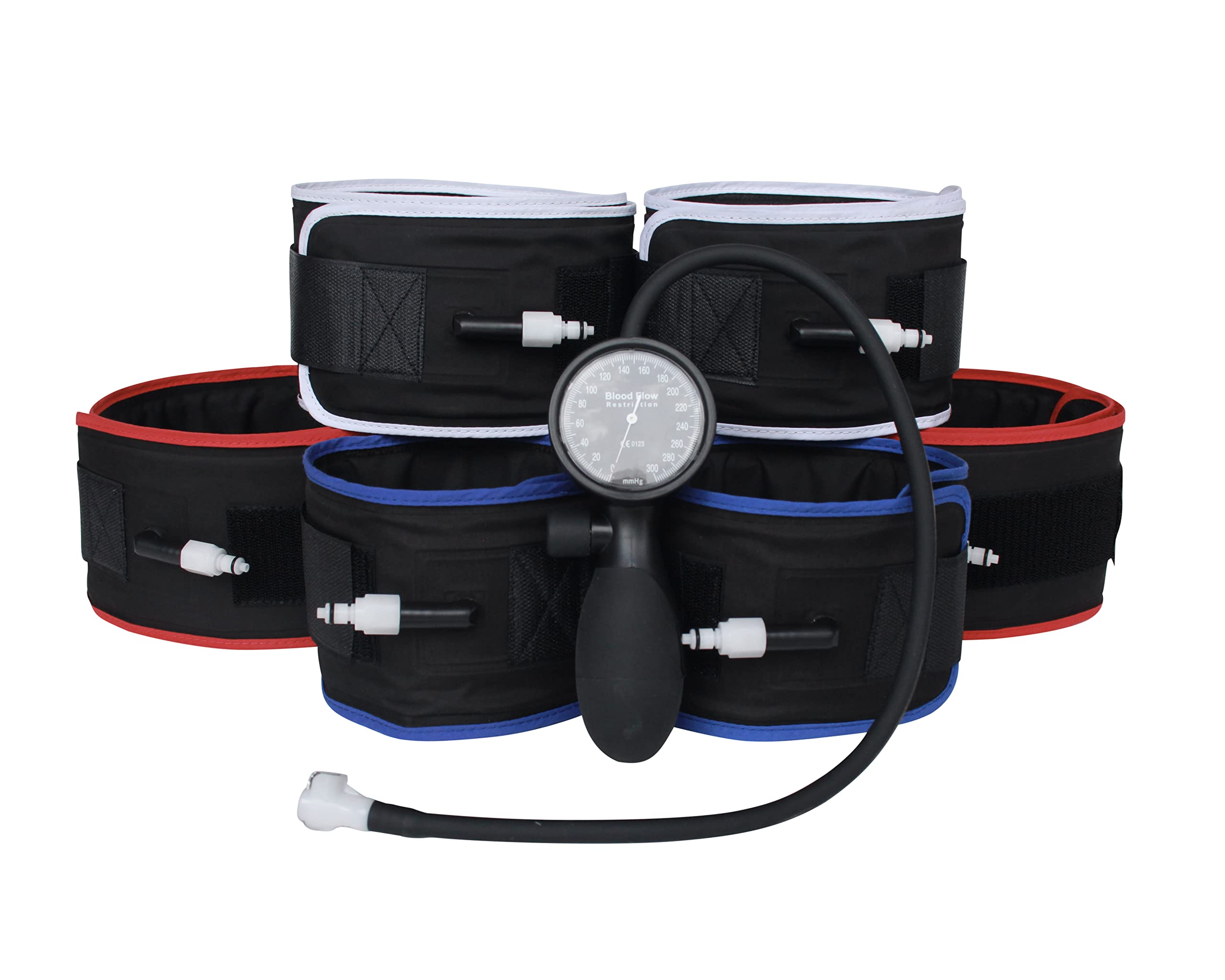 BFR Blood Flow Restriction Cuffs for Training & Therapy - Adjustable Occlusion Bands with mmHg Monitor & Pump - Ideal for Muscle Recovery, Physical Therapy & Athletic Performance