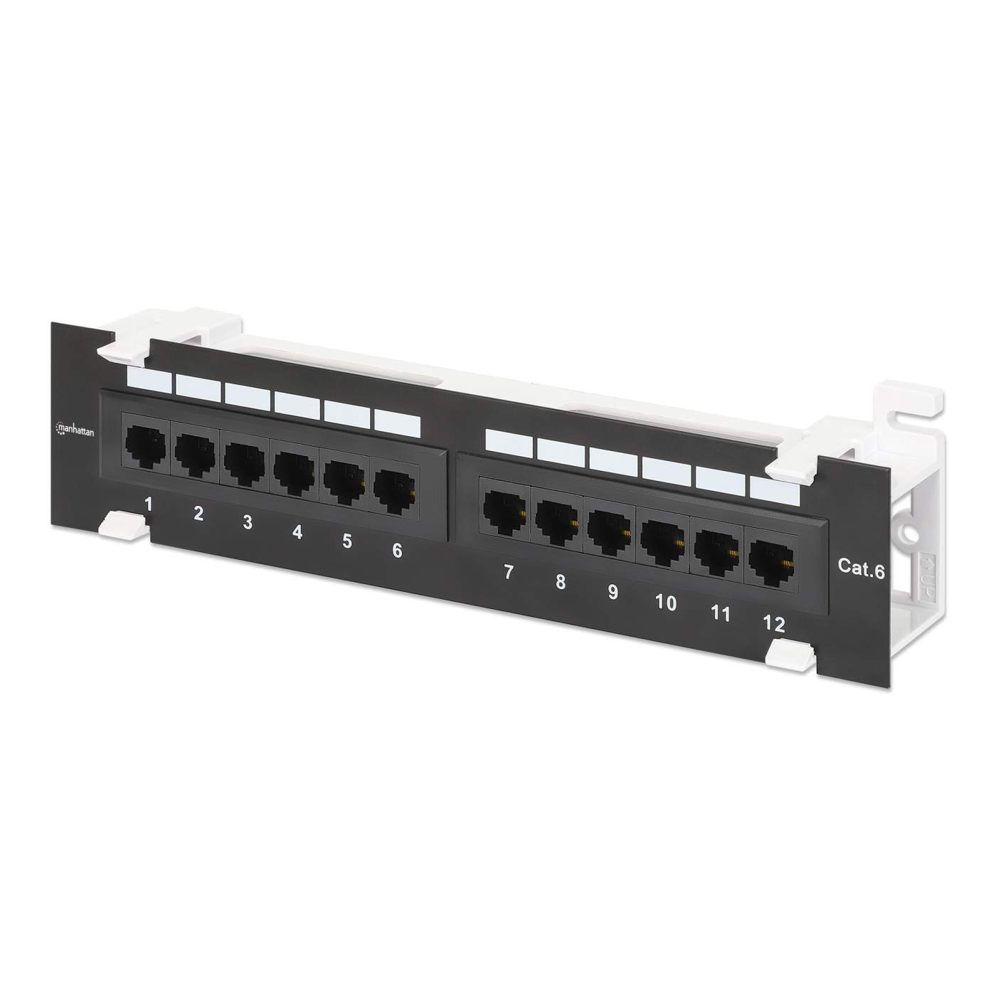 24-Port Cat6 Ethernet Patch Panel - Wall Mount Network Panel for Home & Office Use - Ideal for Server Rooms, Data Centers & Home Networking