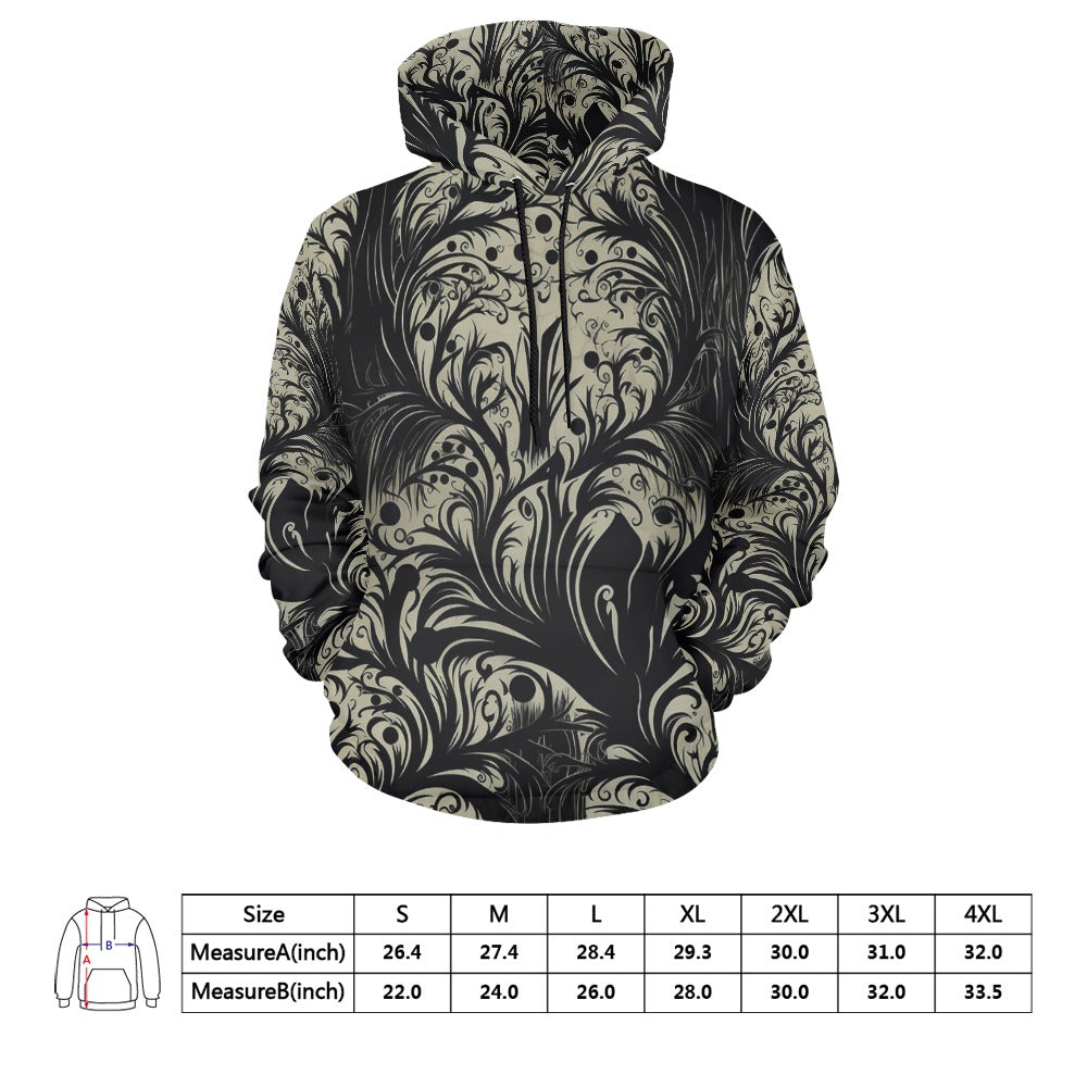 Gothic Style Hoodie for Men & Women - Dark Aesthetic Pullover with Unique Design | Perfect for Halloween, Cosplay, and Alternative Fashion