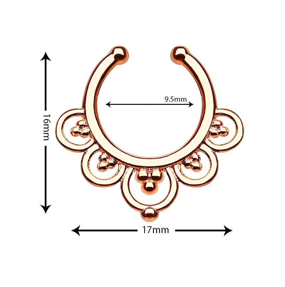 Flower Petals Non-Piercing Septum Jewelry for Women - Boho Style