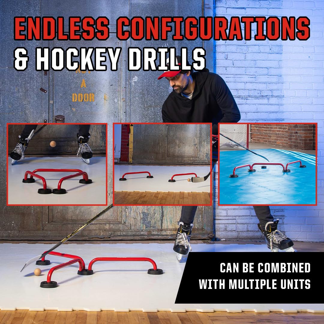 HockeyShot Edge Dangler - Professional Hockey Stick Handling Trainer | Lightweight & Portable Hockey Training Equipment | Customizable for On-Ice & Off-Ice Practice | Perfect for Home, Rink & Backyard Drills