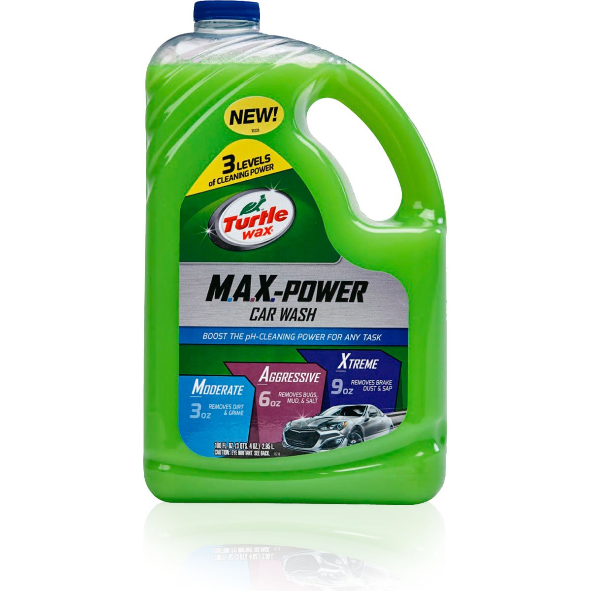 Turtle Wax 50597-4PK MAX-Power Car Wash Soap (100 Ounce, 4-Pack) - Premium Car Cleaning Solution for Sedans, SUVs & Trucks - Leaves Glossy Shine & Removes Tough Dirt