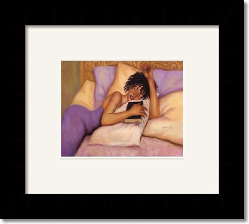 Sterling Brown Spiritual Nap (Mini) - 19.625x17.625 Black Hardwood Framed Wall Art - Perfect for Home Decor, Office, Meditation Room & Gift Giving