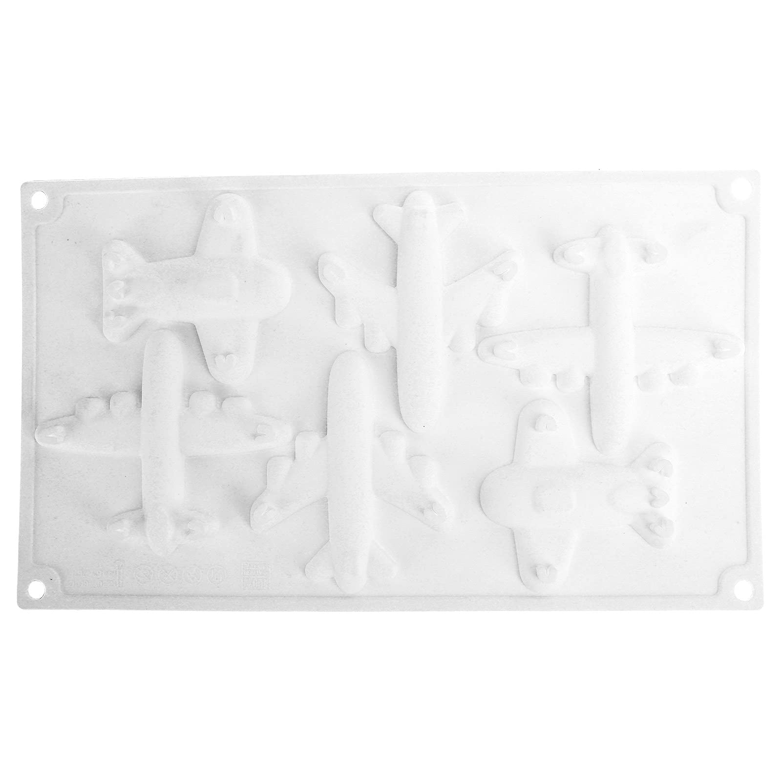 Premium Silicone Airplane Chocolate Molds - 6-Cavity Baking Molds for Cake Decorating, Candy Making & DIY Treats - Perfect for Home Kitchen, Birthday Parties & Holiday Baking Gifts