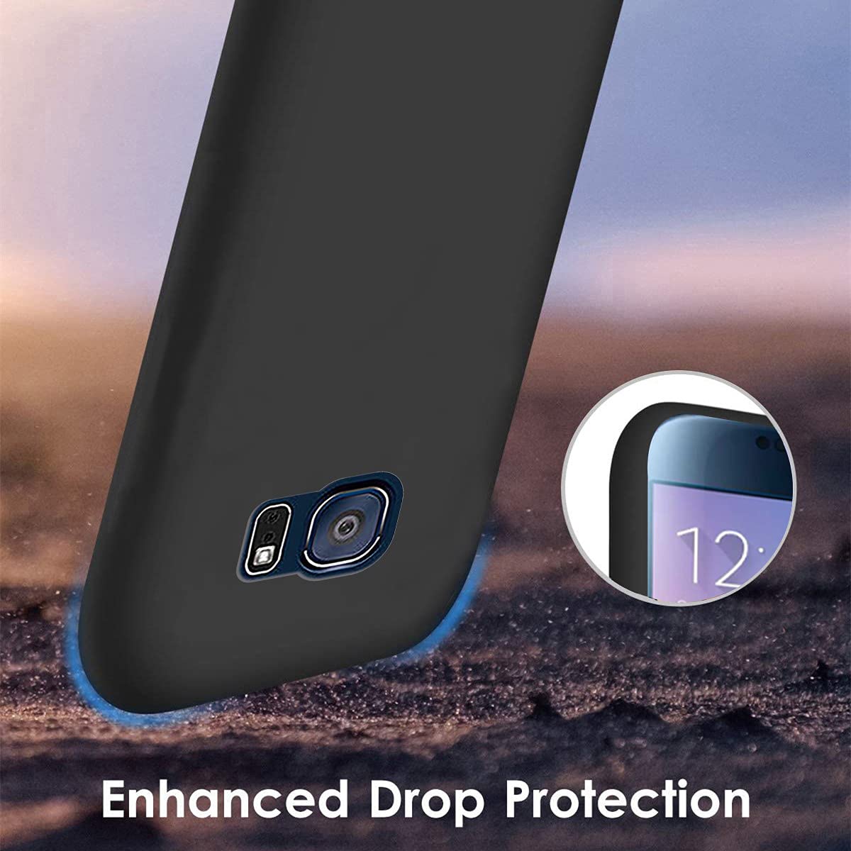Customized Photo Case for Samsung Galaxy S6 - Personalized Picture Shockproof Silicone Cover - Soft Candy Design Protective Phone Case - Perfect Christmas Birthday Thanksgiving Gift - Ideal for Travel, Work & Everyday Use - Black