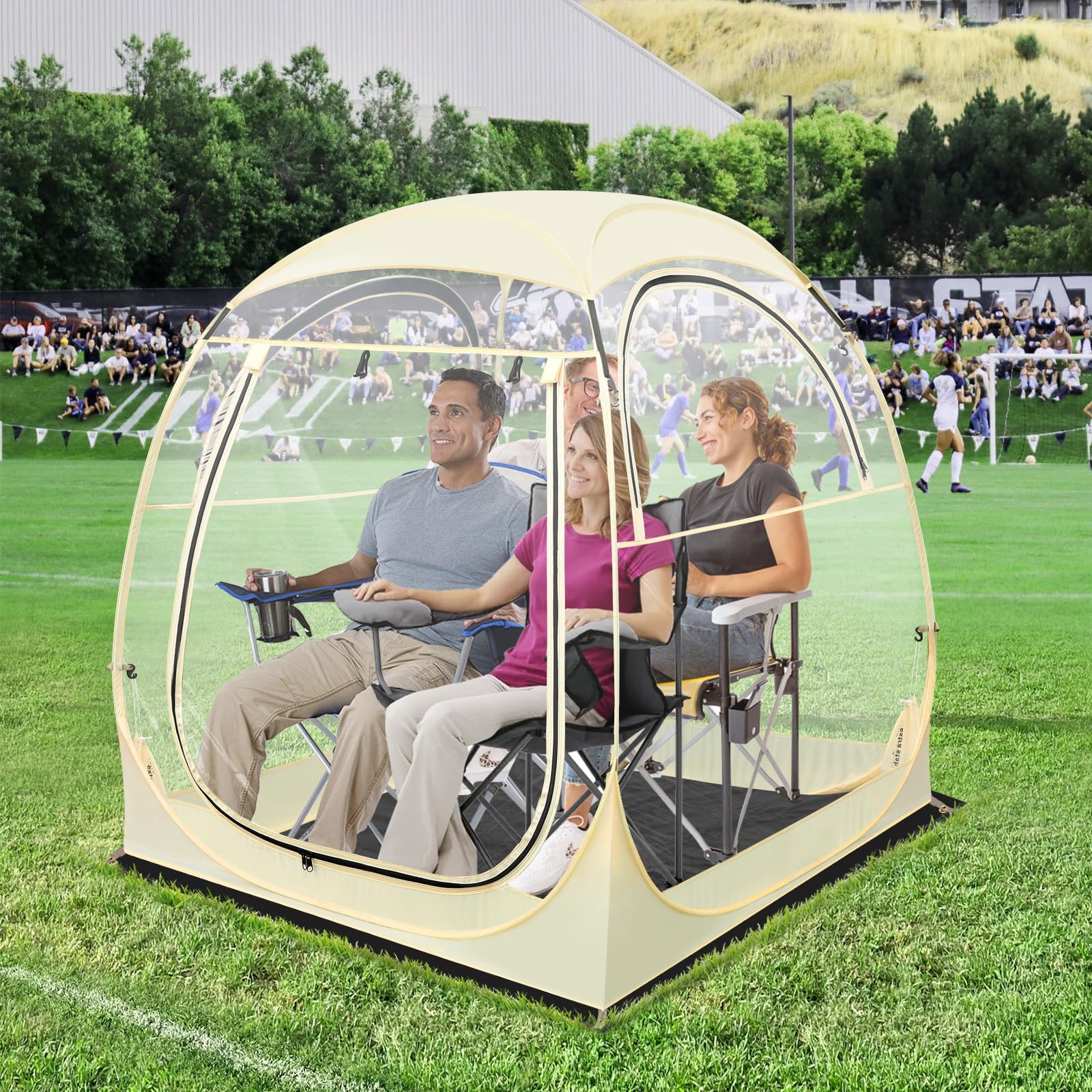 Eapele Instant Pop-Up Sports Tent - 1-6 Person Portable Shelter for Camping, Fishing, Hiking & Outdoor Events - Waterproof Rain Protection for Picnics, Beach Days & Sports Games