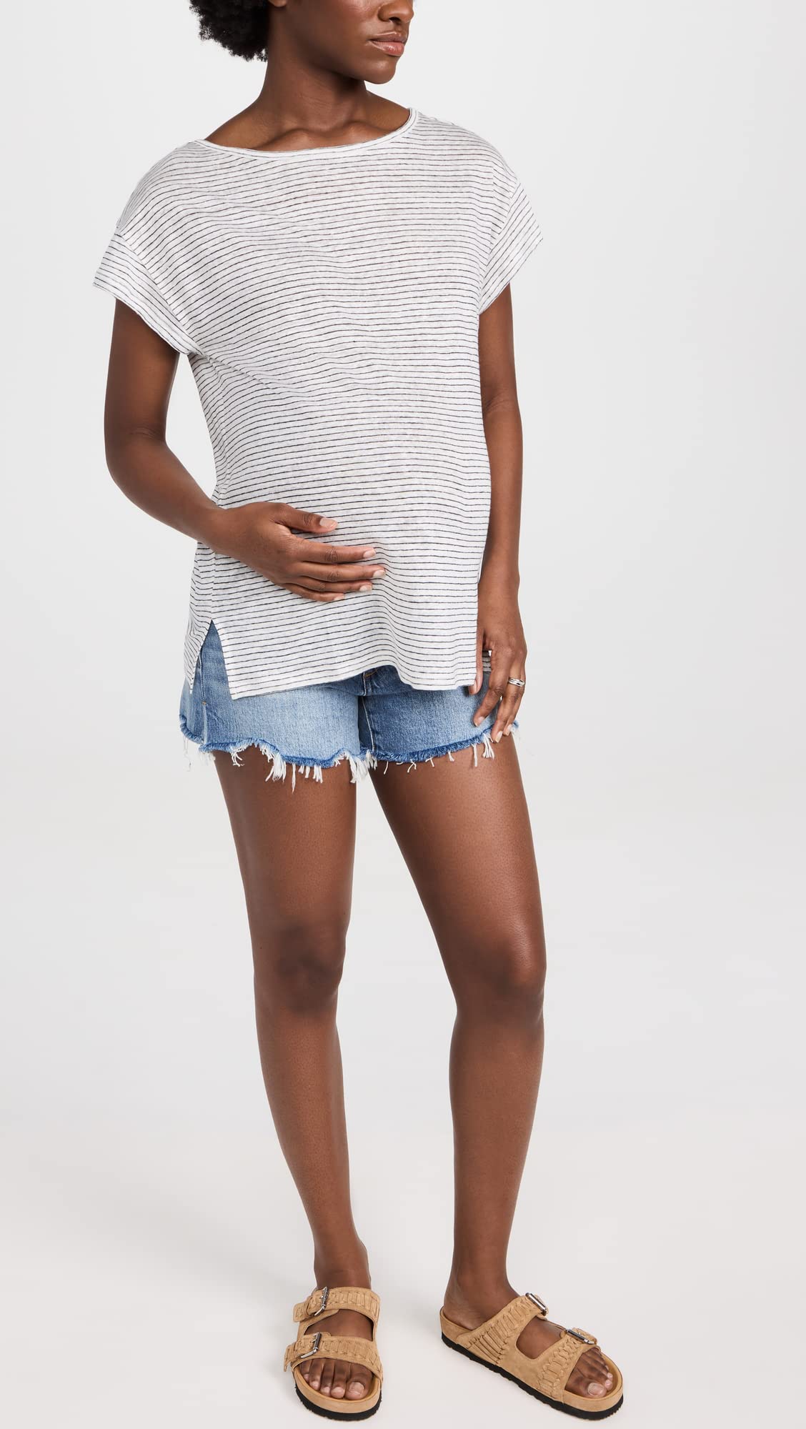 Joe's Jeans Women's The Ozzy Maternity Shorts - Stretchy Denim Shorts for Pregnant Women | Comfortable Summer Maternity Wear for Casual Outings & Beach Days