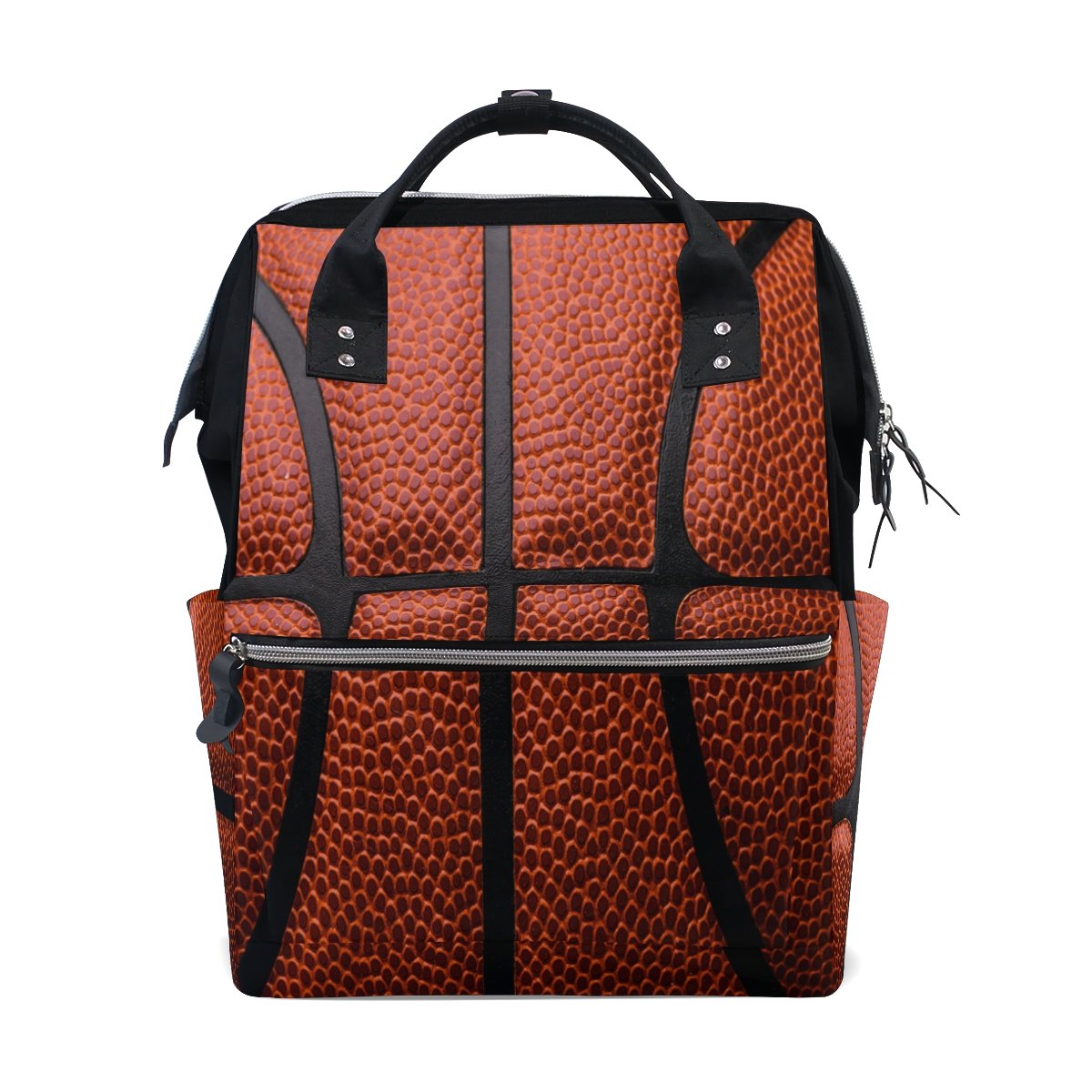 WOZO Funny Basketball Design Multi-Function Diaper Backpack - Waterproof Baby Diaper Bag for Travel, Gym & Sports | Perfect for Parents, Daycare & Outdoor Activities