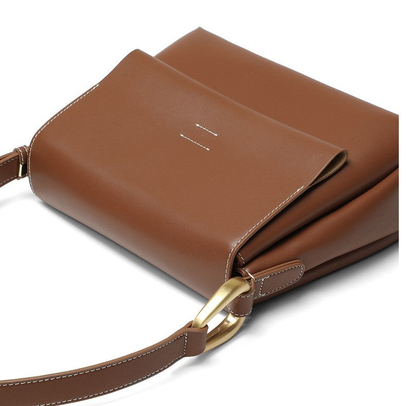 Premium Genuine Leather Messenger Bag for Men & Women - Crossbody Shoulder Bag with Adjustable Strap - Perfect for Work, Travel & Daily Commute