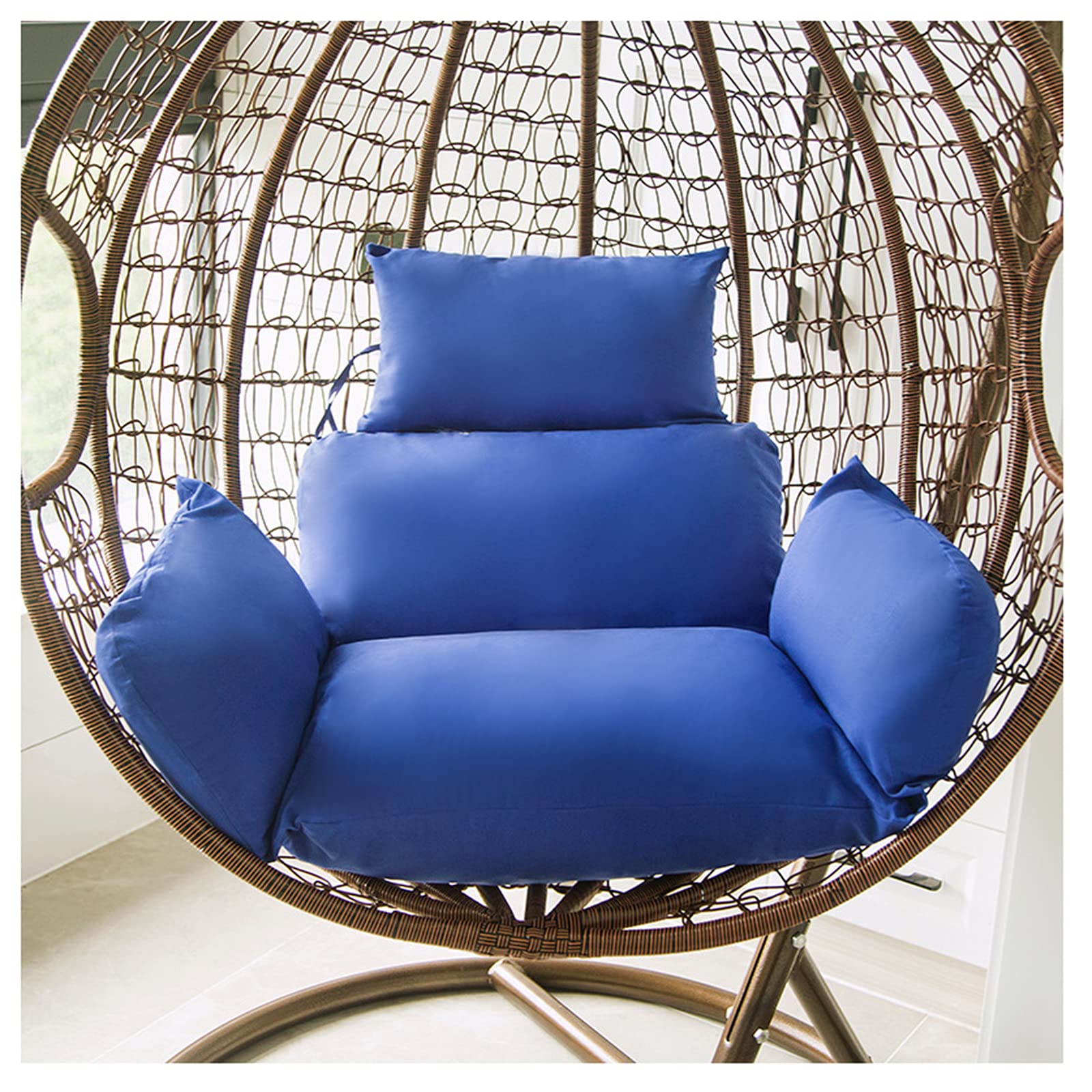 Premium Egg Chair Cushion Replacement - Thickened Washable Hanging Hammock Seat Pad for Outdoor Swing Chairs, Patio Loungers & Garden Egg Chairs (Cushion Only) - Perfect for Backyard Relaxation, Porch Swinging & Sunroom Comfort