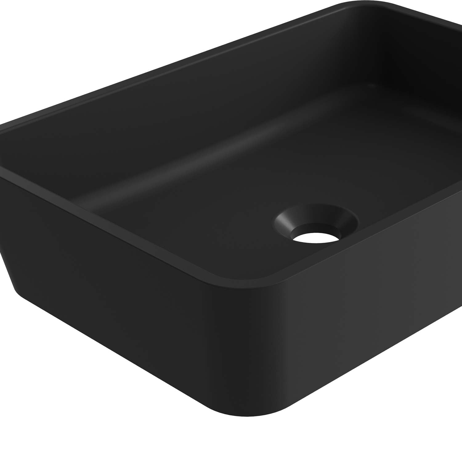 DAX Lotus Solid Surface Rectangle Vessel Sink - 16