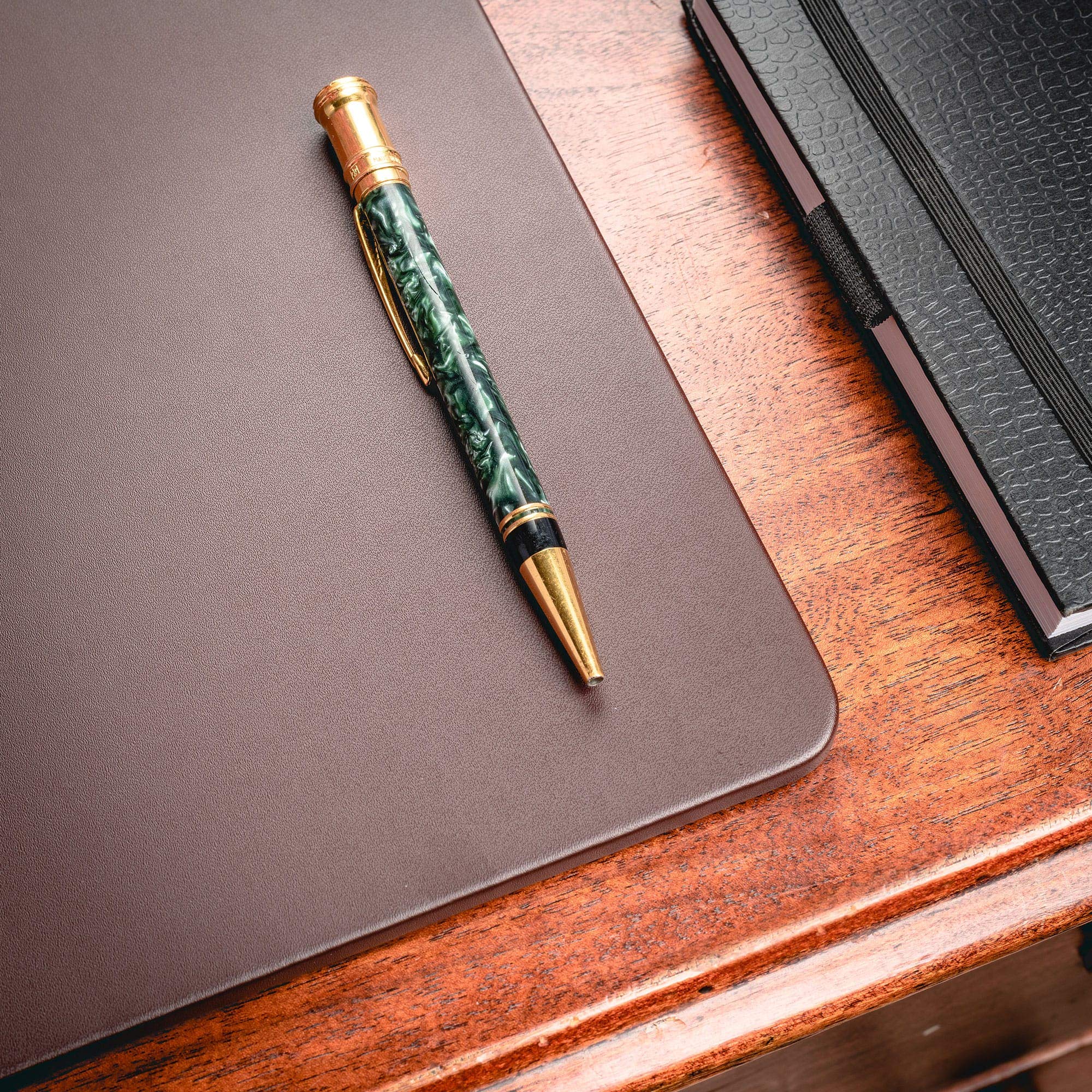 Premium DACASSO Leatherette Conference Table Pad - Luxury Leather Desk Blotter for Writing & Office Use - Padded Executive Desk Protector (38
