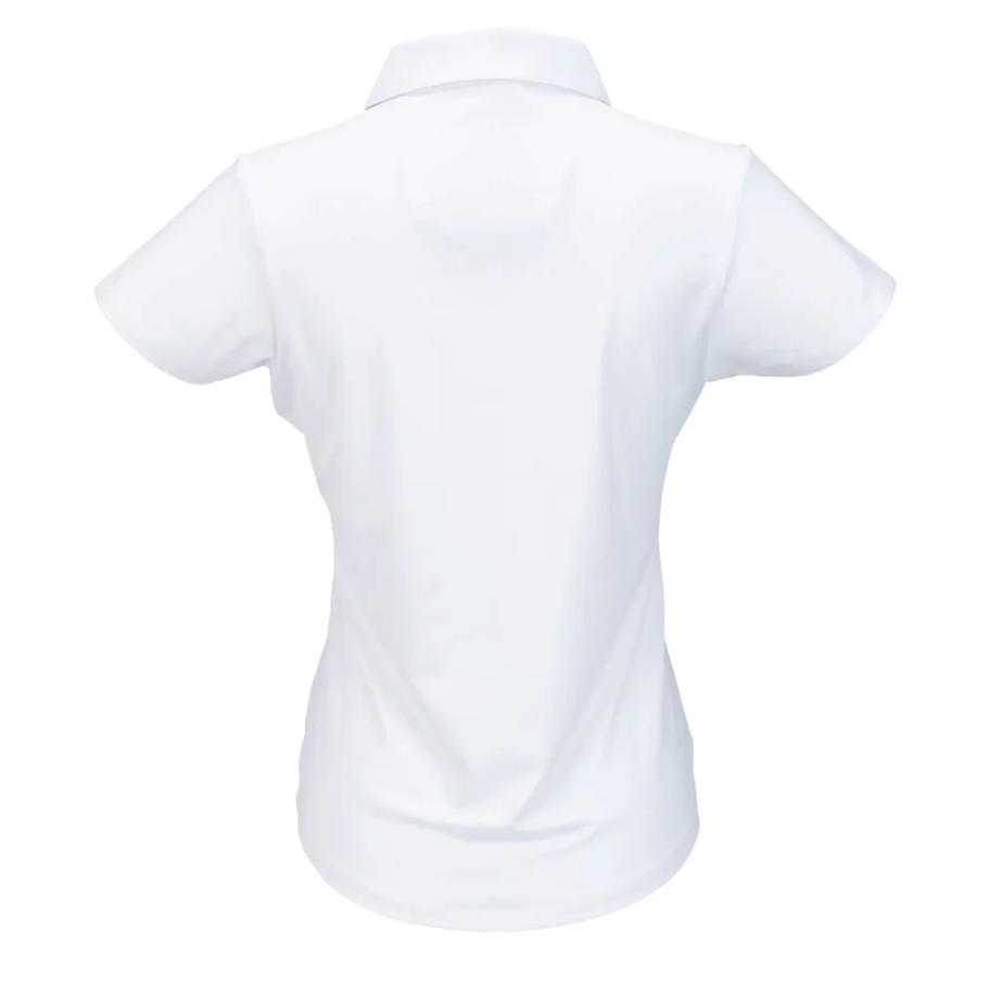 Nancy Lopez Trinity Polo Shirt for Women - Classic White Golf Polo Top - Breathable & Comfortable for Golf, Tennis, and Casual Wear