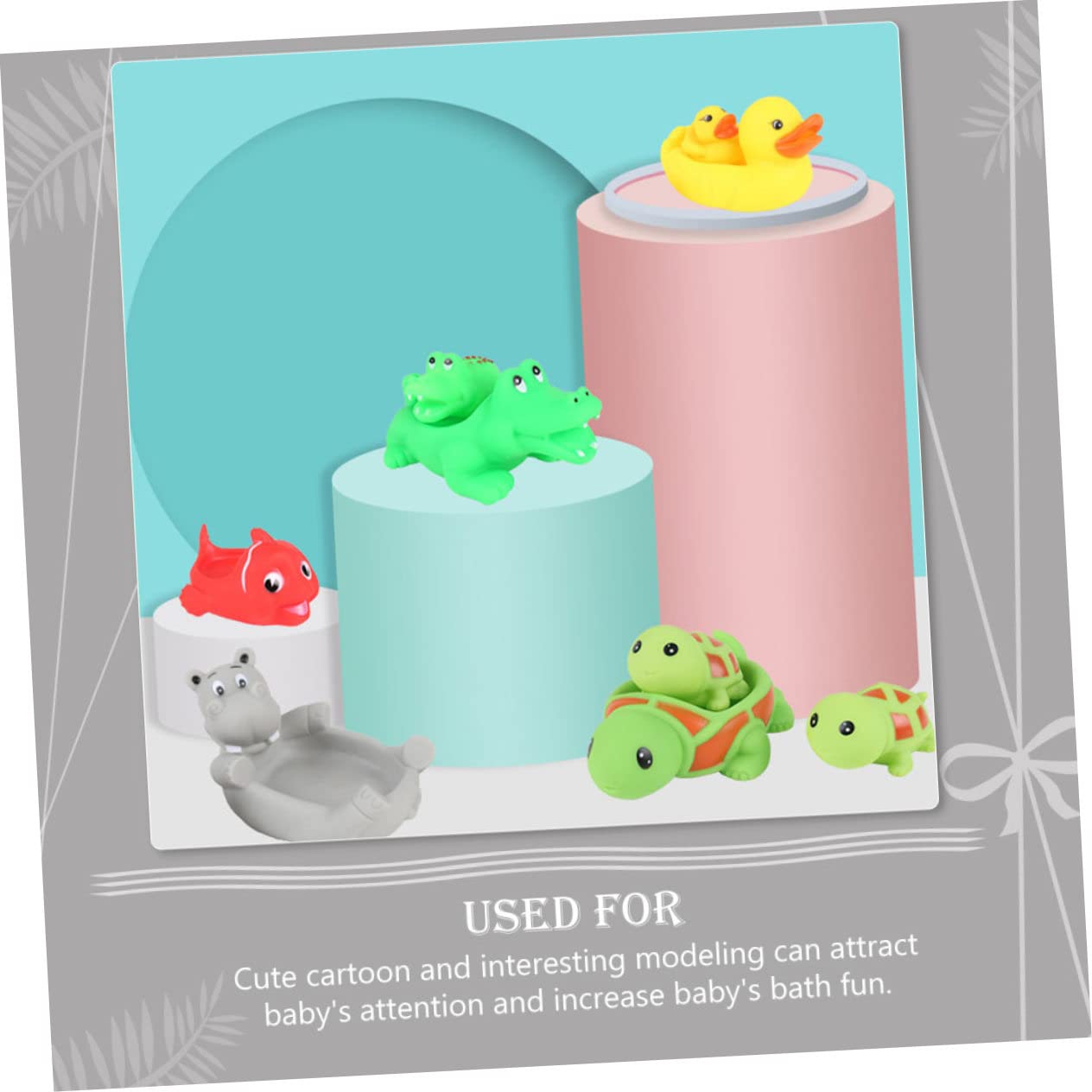 VICASKY 6-Pack Cartoon Crocodile Bath Toys - Fun Squirters for Kids, Pool & Bathtub Playtime - Safe PVC Material, Green Color (Great for Water Play, Bath Time Fun & Outdoor Pool Activities)