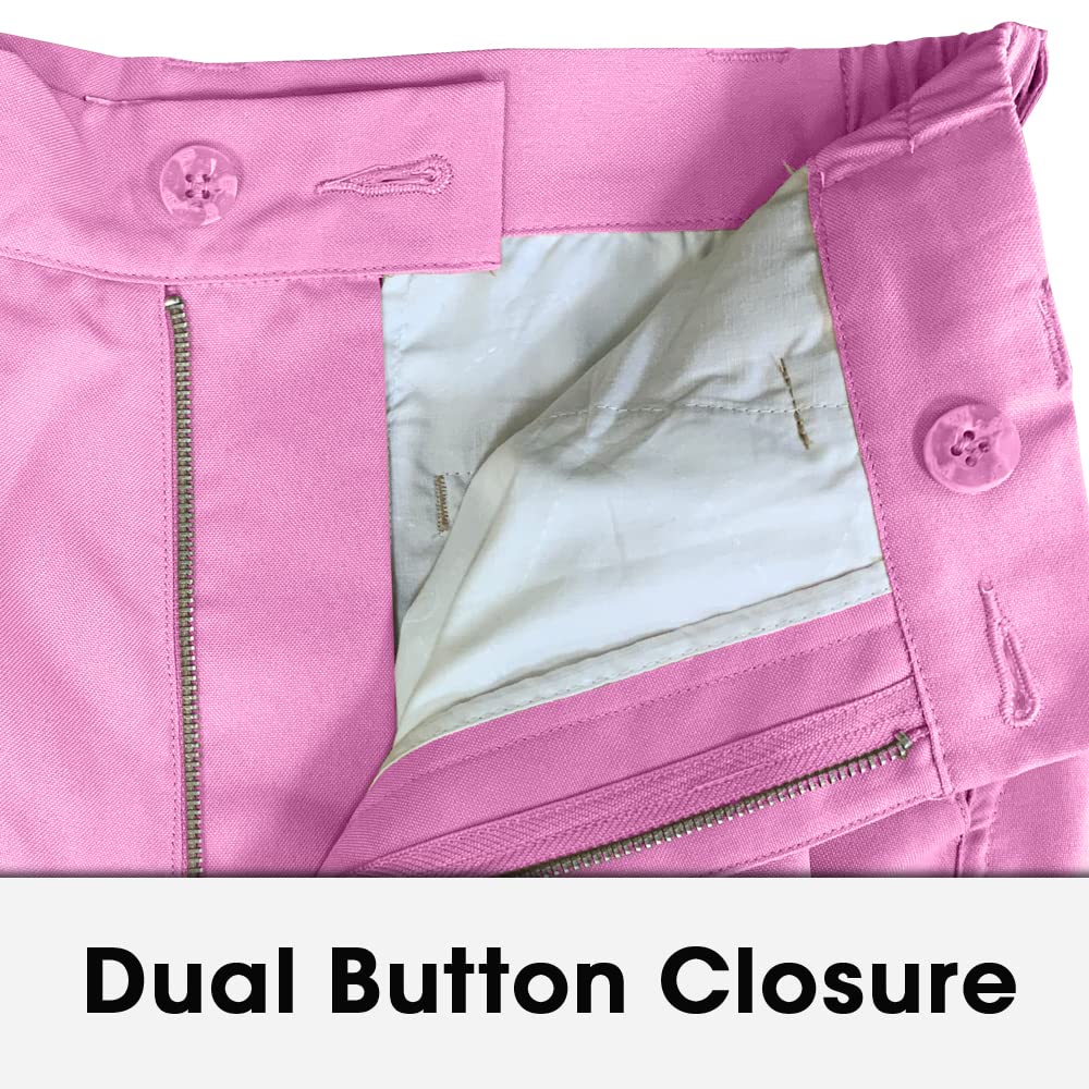 Men's Pink Microfiber Plus Fours - Comfortable Stretch Golf Pants for Casual Wear & Sports Activities