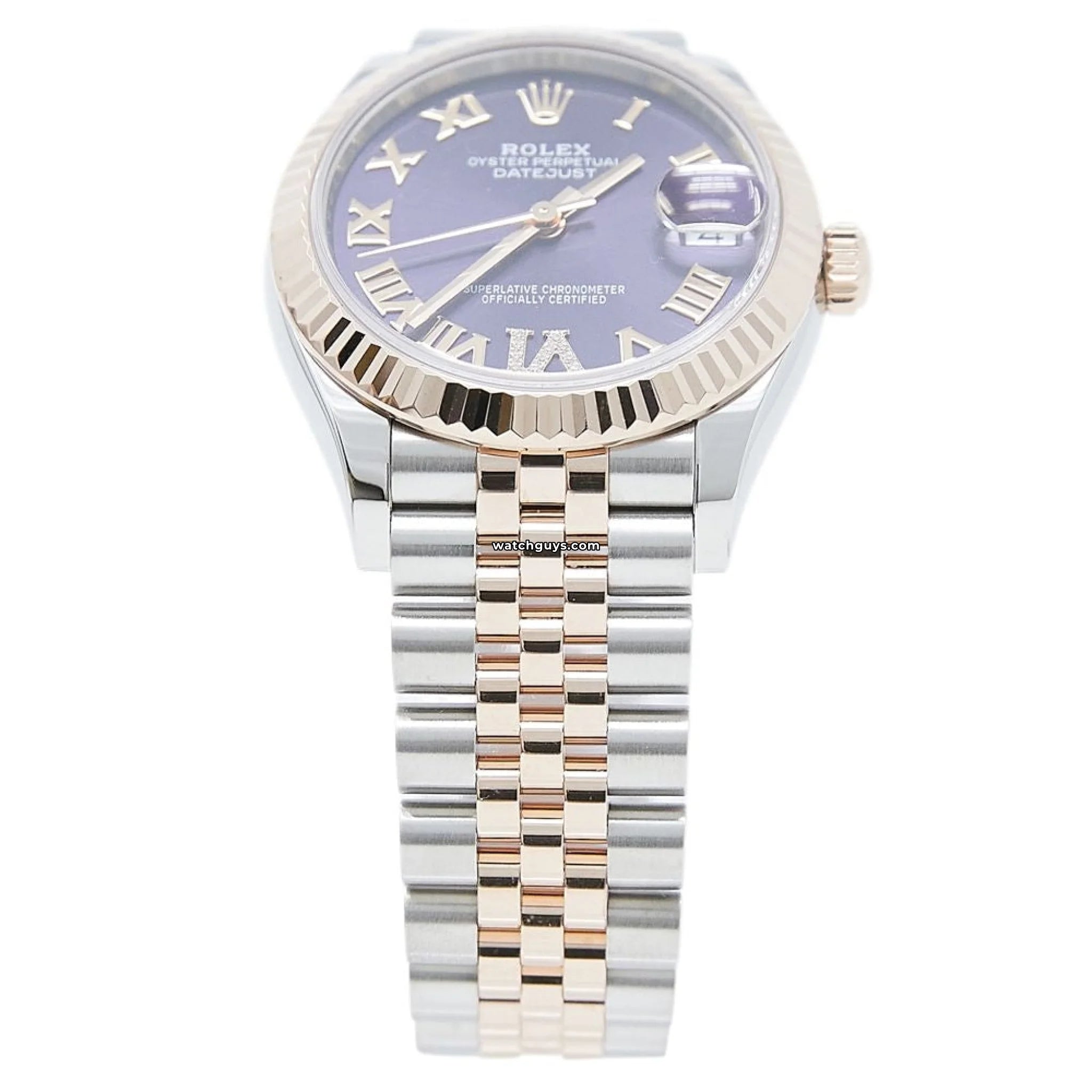 Rolex Datejust 278271 31mm Women's Watch - Purple Dial, Jubilee Bracelet, Stainless Steel & 18k Everose Gold | Luxury Dress Watch for Business, Parties & Special Occasions