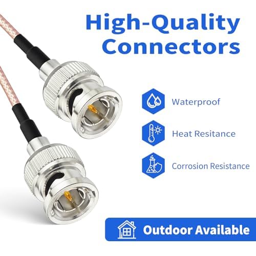 Superbat 3G SDI Cable BNC Cable 75 Ohm 50cm - High-Speed HD-SDI/3G-SDI/4K/8K Video Cable for Cameras, Monitors & Recorders (2 Pack) - Perfect for BMCC, Blackmagic, and Professional Video Equipment in Studios & Live Broadcasts