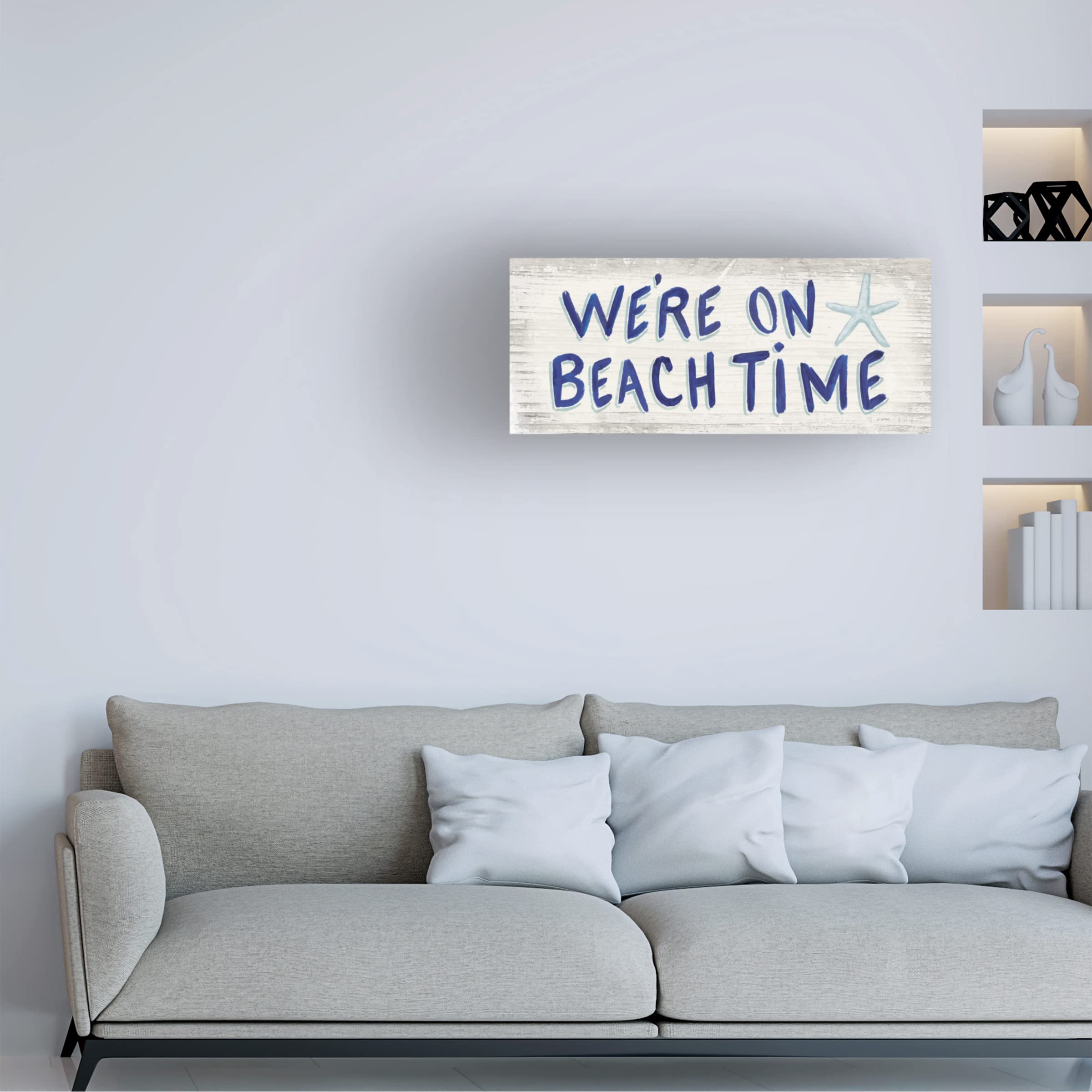 James Wiens 'Beach Time VI' Canvas Wall Art Print - Coastal Decor for Living Room, Bedroom & Office - Handmade Trademark Fine Art