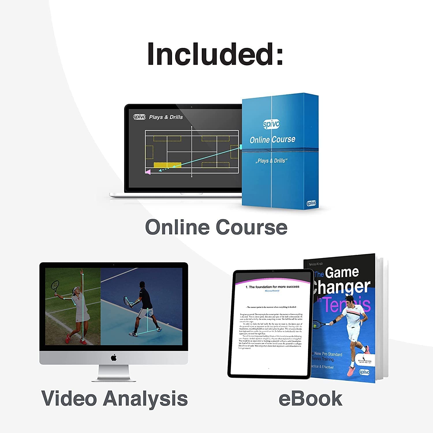 Audible TOPSPIN! Tennis Training Course for PRO Players – 10-Week Program Used by Boris Becker Academy | Improve Power & Spin | Includes Accessories Set & Hitting Technique Analysis | Home Tennis Trainer Guide for Indoor & Outdoor Practice