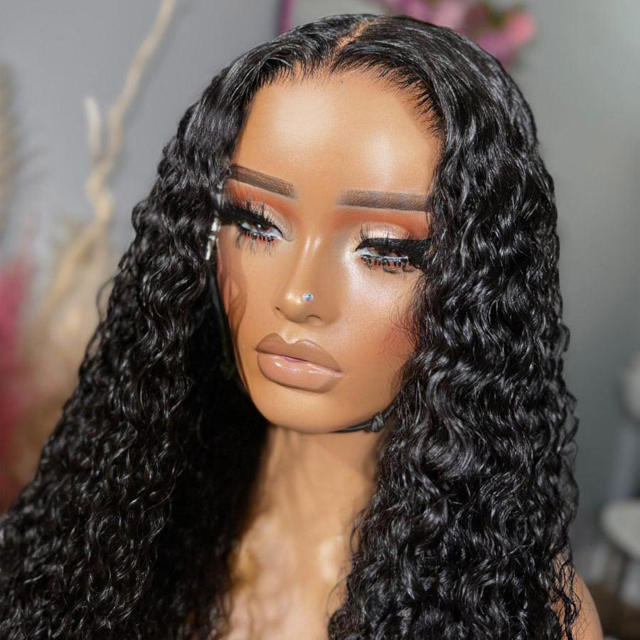 WOWANGEL 5x5 HD Lace Closure Wig - Curly Human Hair Wig with Invisible Lace, Glueless Wear & Go - Perfect for Daily Wear, Parties & Special Occasions