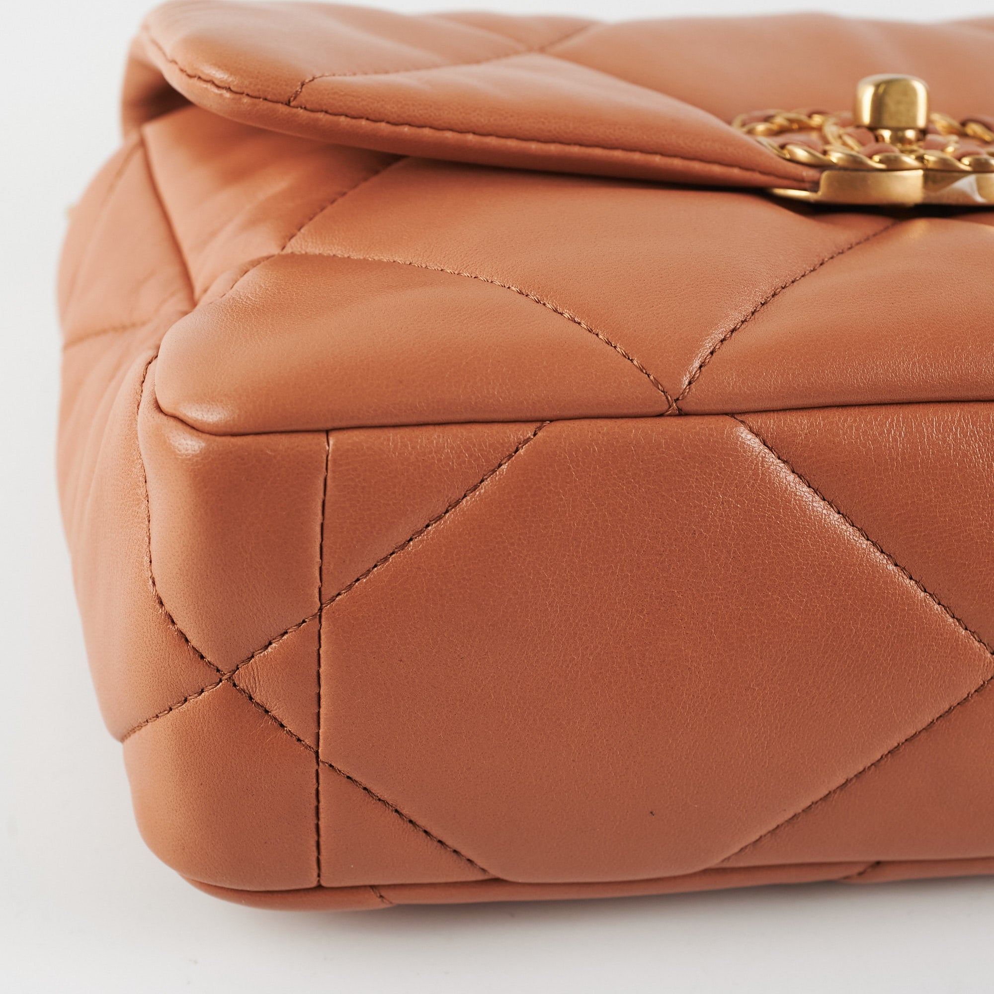 Chanel 19 Small Caramel 21P Handbag with Microchip - Luxury Designer Shoulder Bag for Women, Perfect for Daily Use, Work & Special Occasions