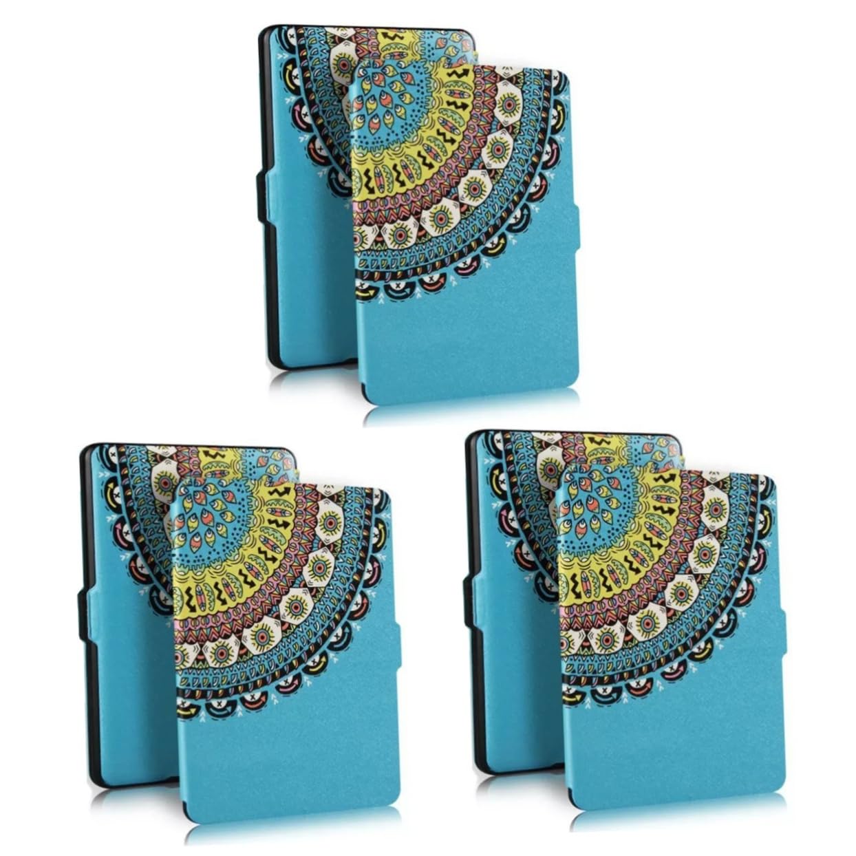 Angoily 3-Pack Ultra Thin Protective Case for Kindle Paperwhite 1/2/3 - Lightweight E-Reader Cover for Travel, Reading & Daily Use