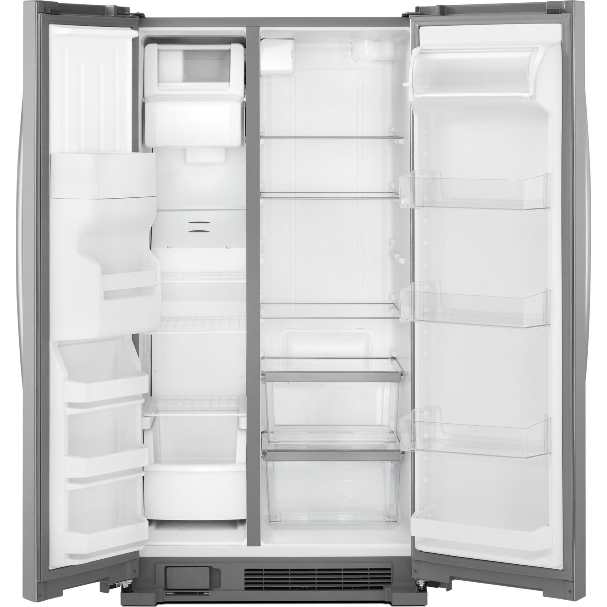 Whirlpool WRS331SDHM 36-Inch Side by Side Refrigerator - Monochromatic Stainless Steel - Energy Star Certified - Perfect for Kitchens, Offices & Entertaining Spaces