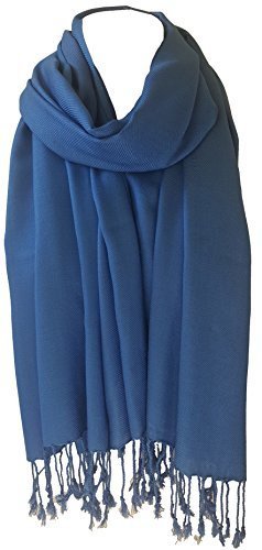 Unisex Plain Pashmina Scarf Shawl Wrap - 100% Viscose Soft Lightweight Stole for Women & Men - Winter Fashion Accessory for Office, Party & Travel