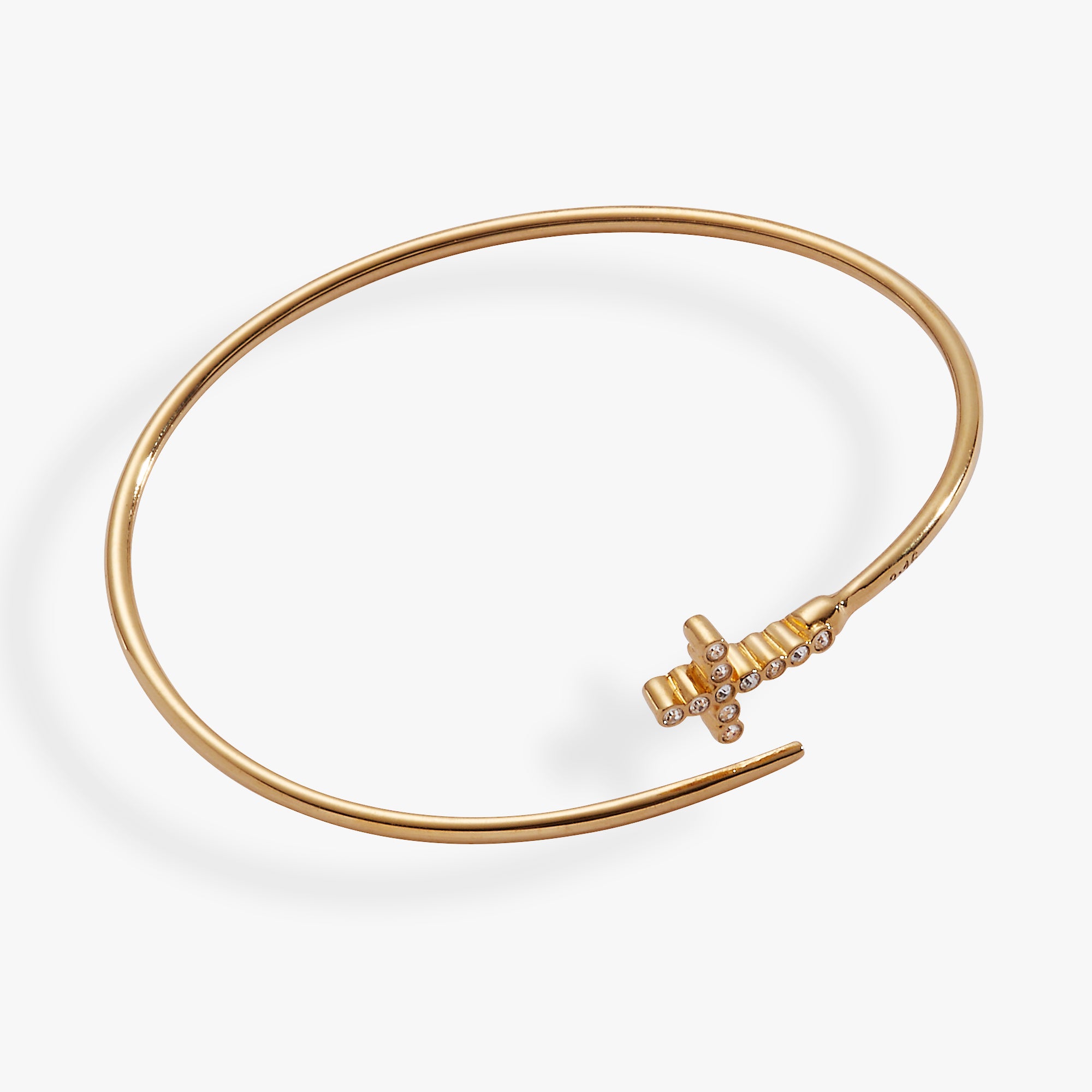 Faith Bespoken Cross Cuff Bracelet - Elegant Religious Jewelry for Women - Perfect for Church, Weddings & Everyday Wear