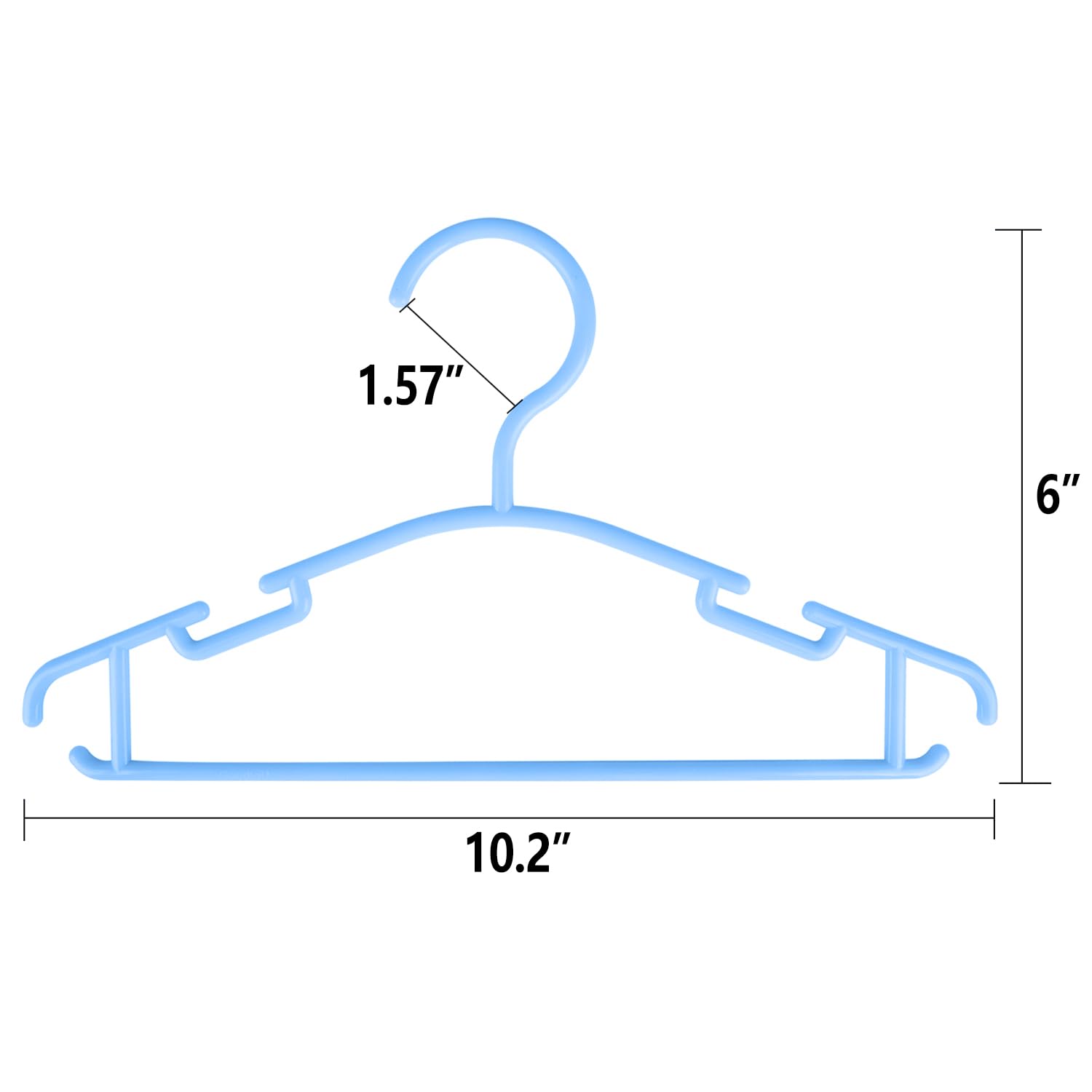 GoodtoU 60-Pack Blue Baby Clothes Hangers - Durable Plastic Infant Hangers for Closet, Nursery & Kids Wardrobe Organization - Perfect for Tiny Shirts, Dresses & Coats