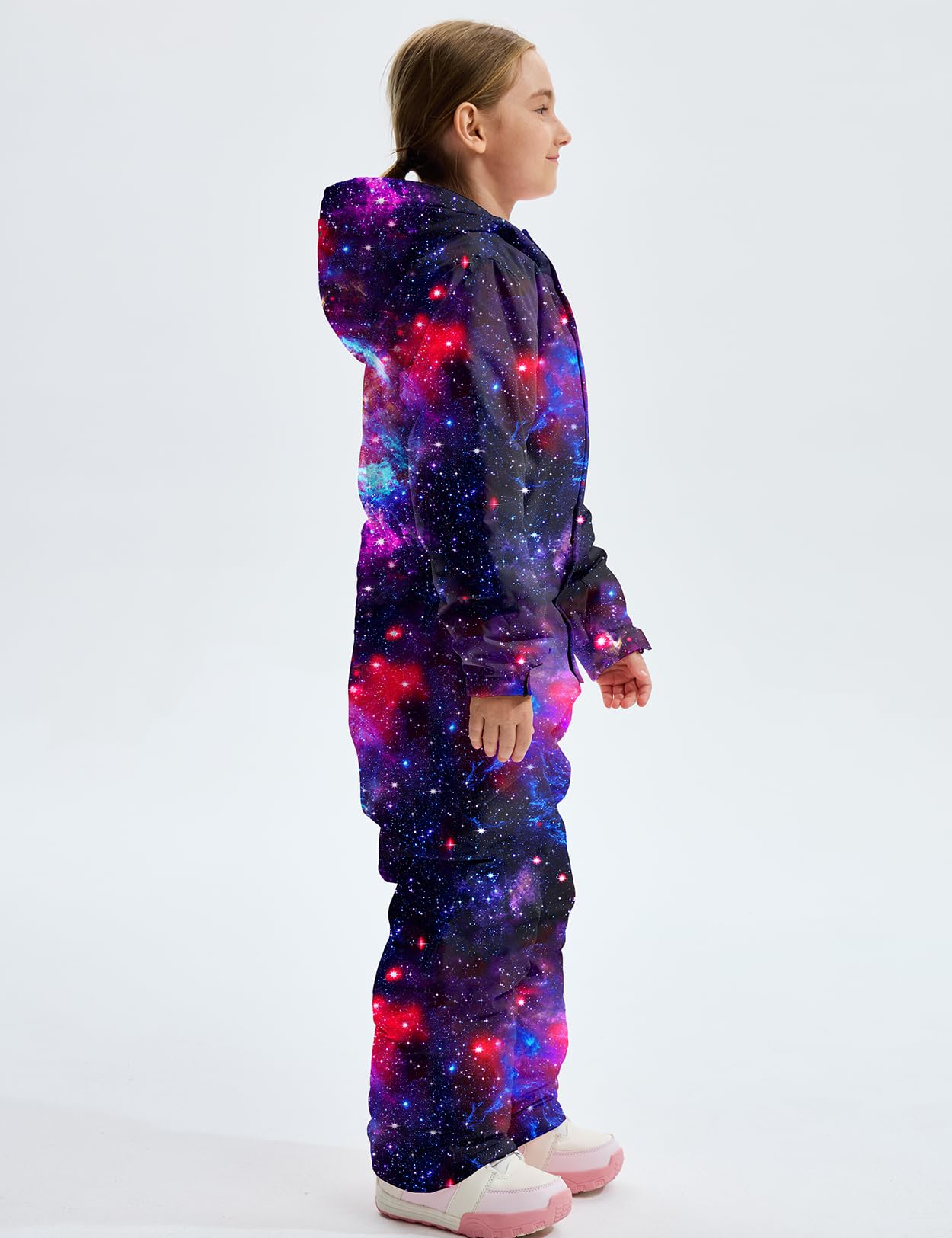 GEMYSE Kids One-Piece Ski Suit - Waterproof Snowsuit for Boys & Girls - Winter Snowboarding & Outdoor Play - Perfect for Skiing, Sledding & Snow Adventures