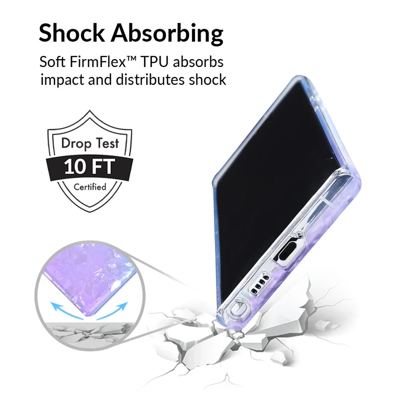 Blue Opal Quartz Samsung Phone Case - Durable Protective Cover for Galaxy S21/S22/S23 - Stylish Crystal Clear Design for Everyday Use & Special Occasions