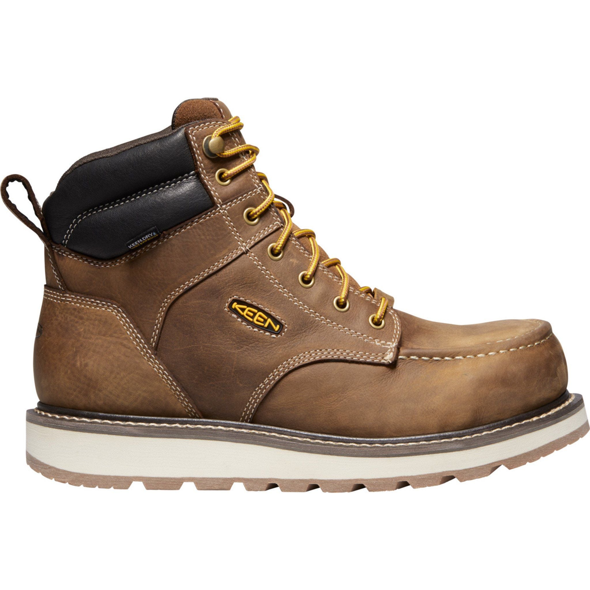 KEEN CINCINNATI 6 Waterproof Hiking Boots for Men - Carbon Fiber Toe Protection, Medium & Wide Width - Perfect for Outdoor Adventures & Work Safety