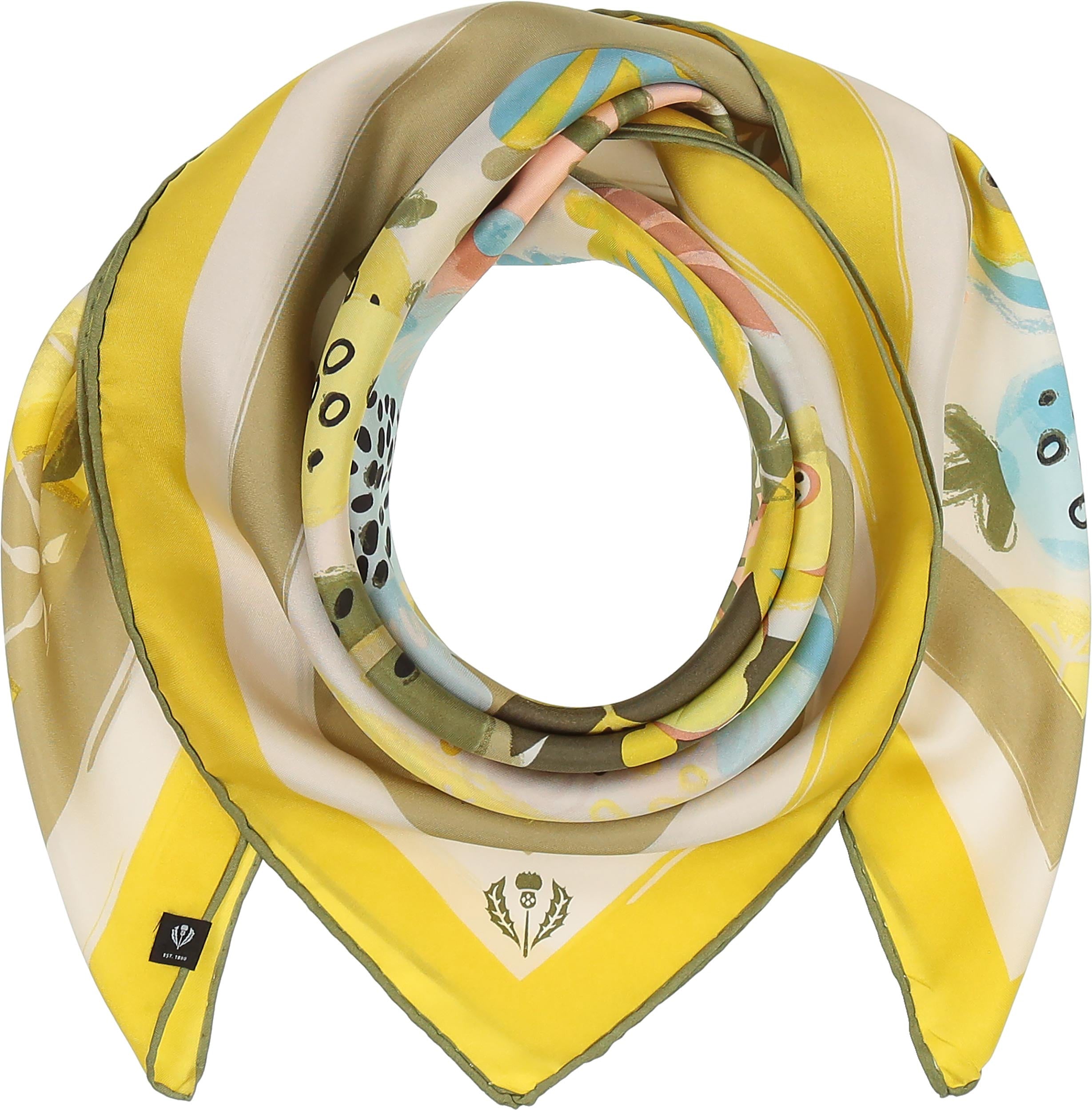 Floral Explosion Silk Square Scarf - Elegant Fashion Accessory for Women, Perfect for Parties, Weddings & Everyday Wear